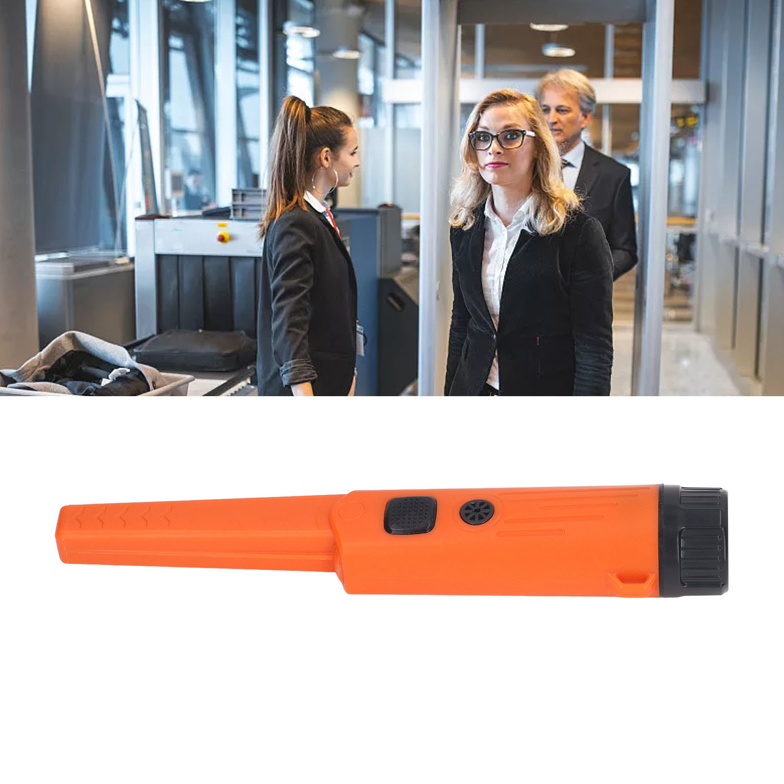 Tc-17 Tragbarer Metalldetektor, Wasserdichter Metalldetektor Für Die Schatzsuche Im Freien, Sicherheitskontrollen An Bahnhöfen, Metallortung, Kleiner Schatzdetektor Für Gold Und Silber (orange)