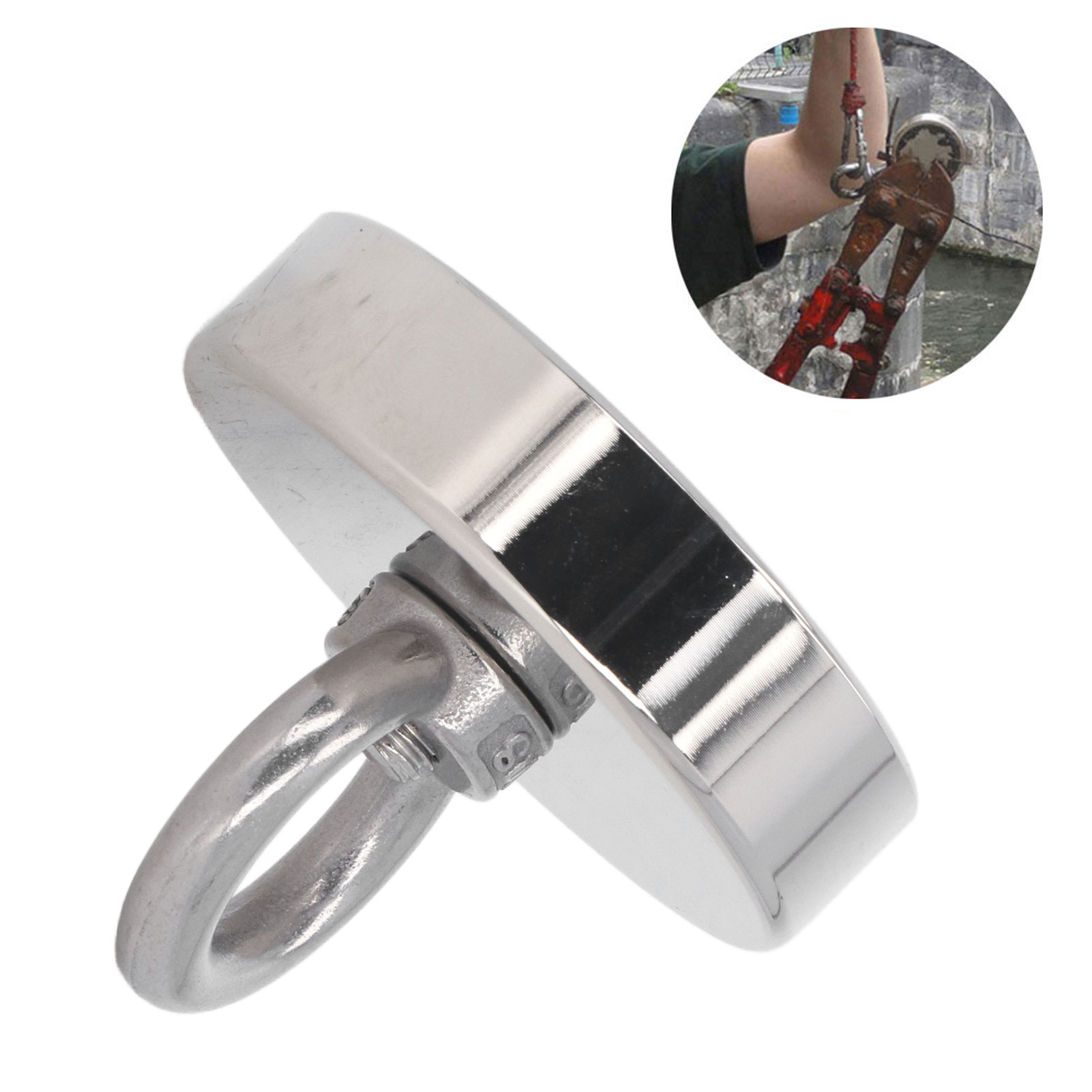 Nfm60-s Bergungsgerät Mit Einer Zugkraft Von 140 Kg, Mit Hebering Und Magnet.