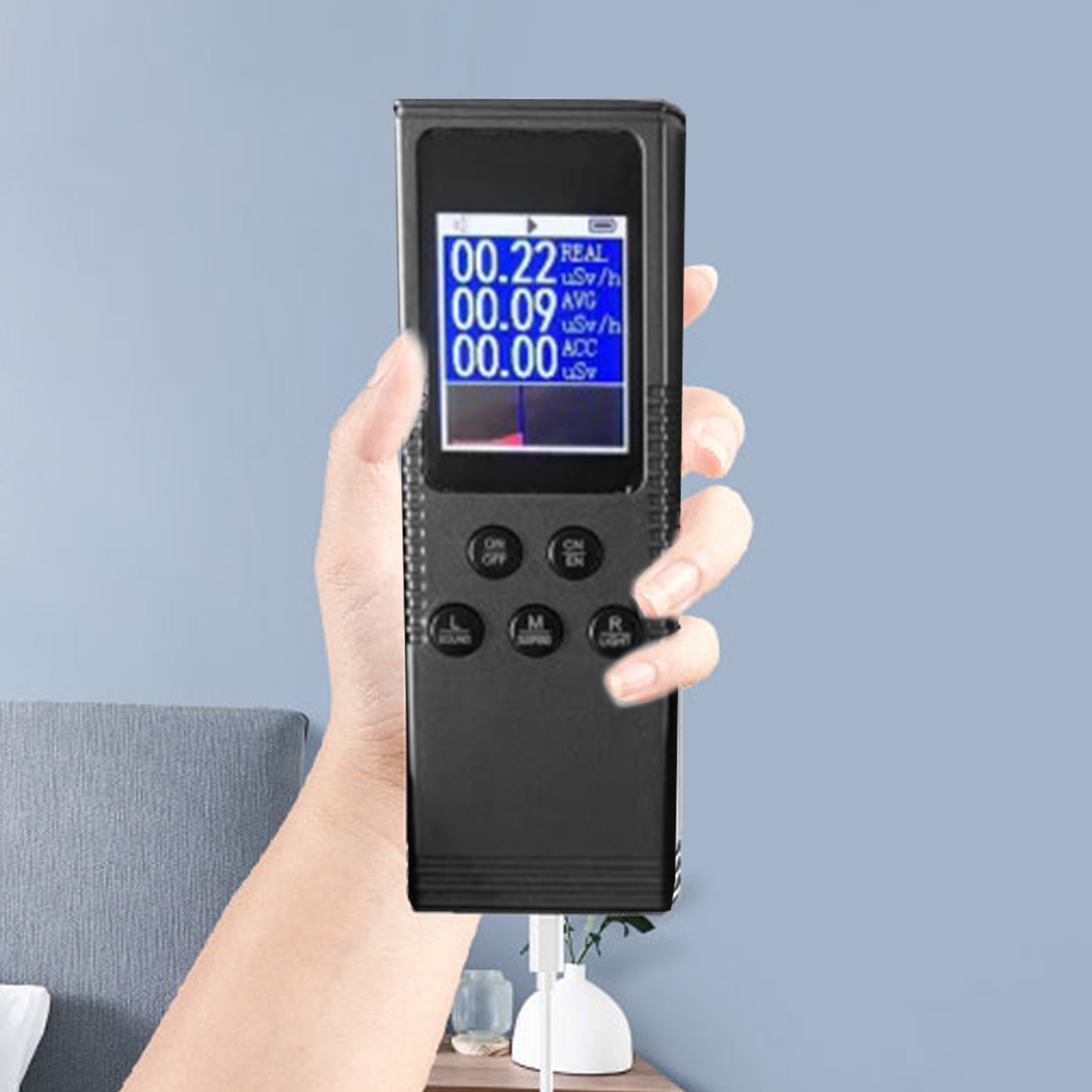 Geigerzähler, Detektor Für Nukleare Strahlung, Hochpräziser Beta-gamma-röntgenmonitor, Digitales Radioaktivitätsmessgerät Mit Akustischem Und Optischem Alarm, Hfs-01 Grau-schwarz.