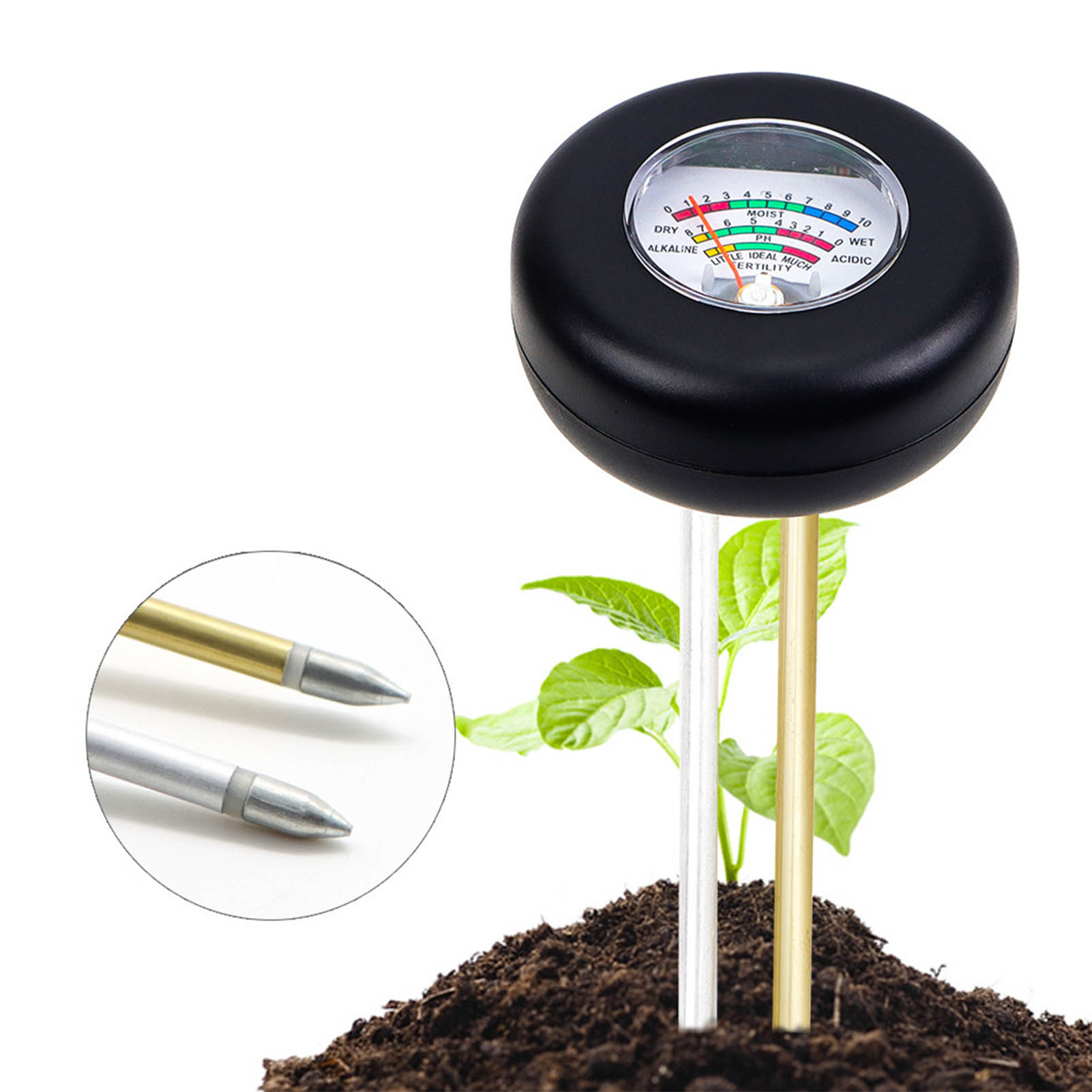 3-in-1-detektor, Ph-meter, Hygrometer, Fruchtbarkeitsindikator