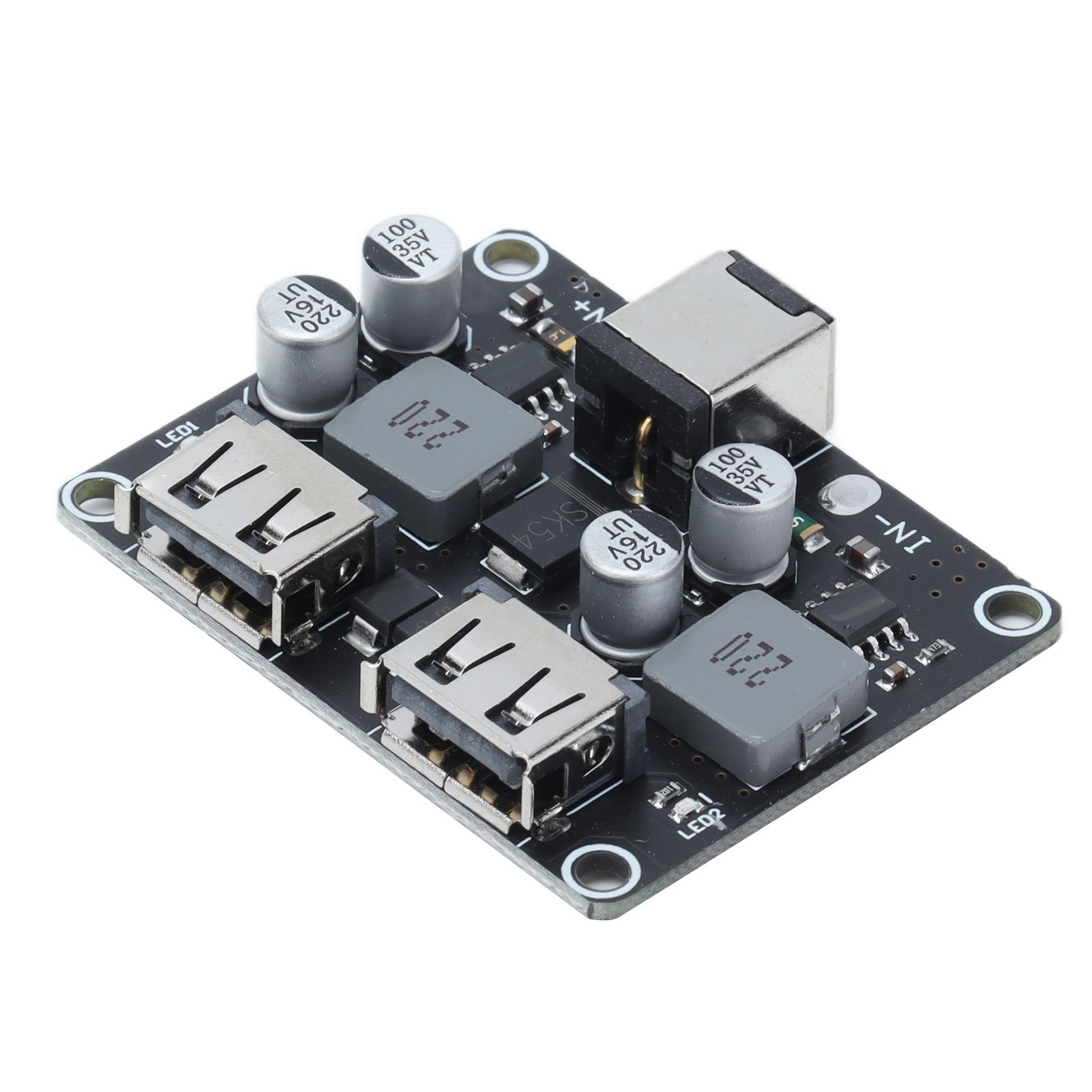 Zweikanal-dc/dc-abwärtswandlermodul, 12v/24v Schnellladung Bis Qc3.0, Kompatibel Mit Einzel-usb-ladeplatinen Für Apple- Und Huawei-fcp-telefone.