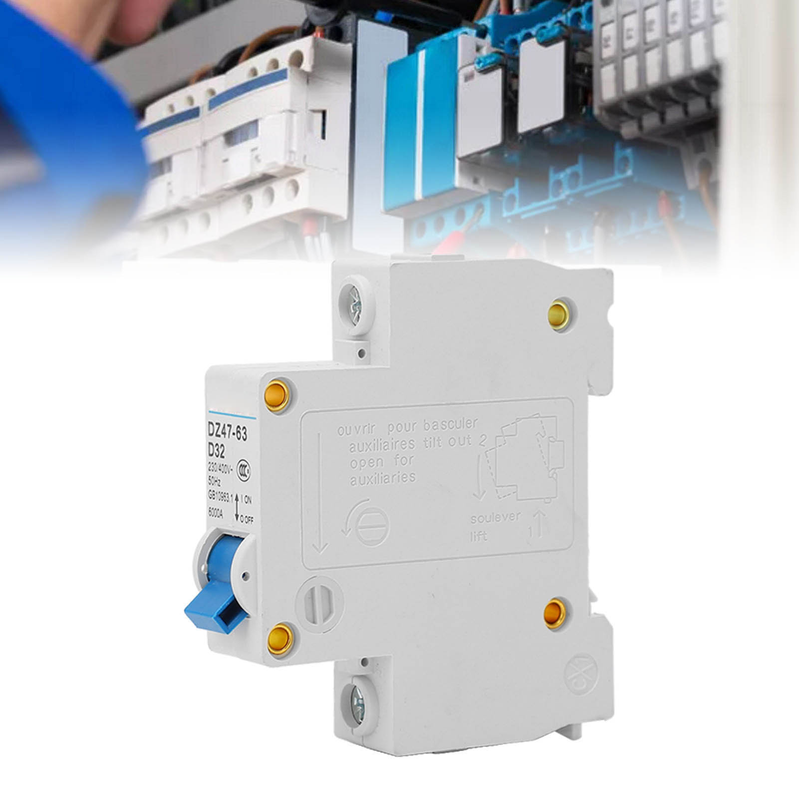 Leitungsschutzschalter Dz47-63 D32 1p 230 V/400 V 32 A, Din-schienenmontage, 6000 A Schaltleistung
