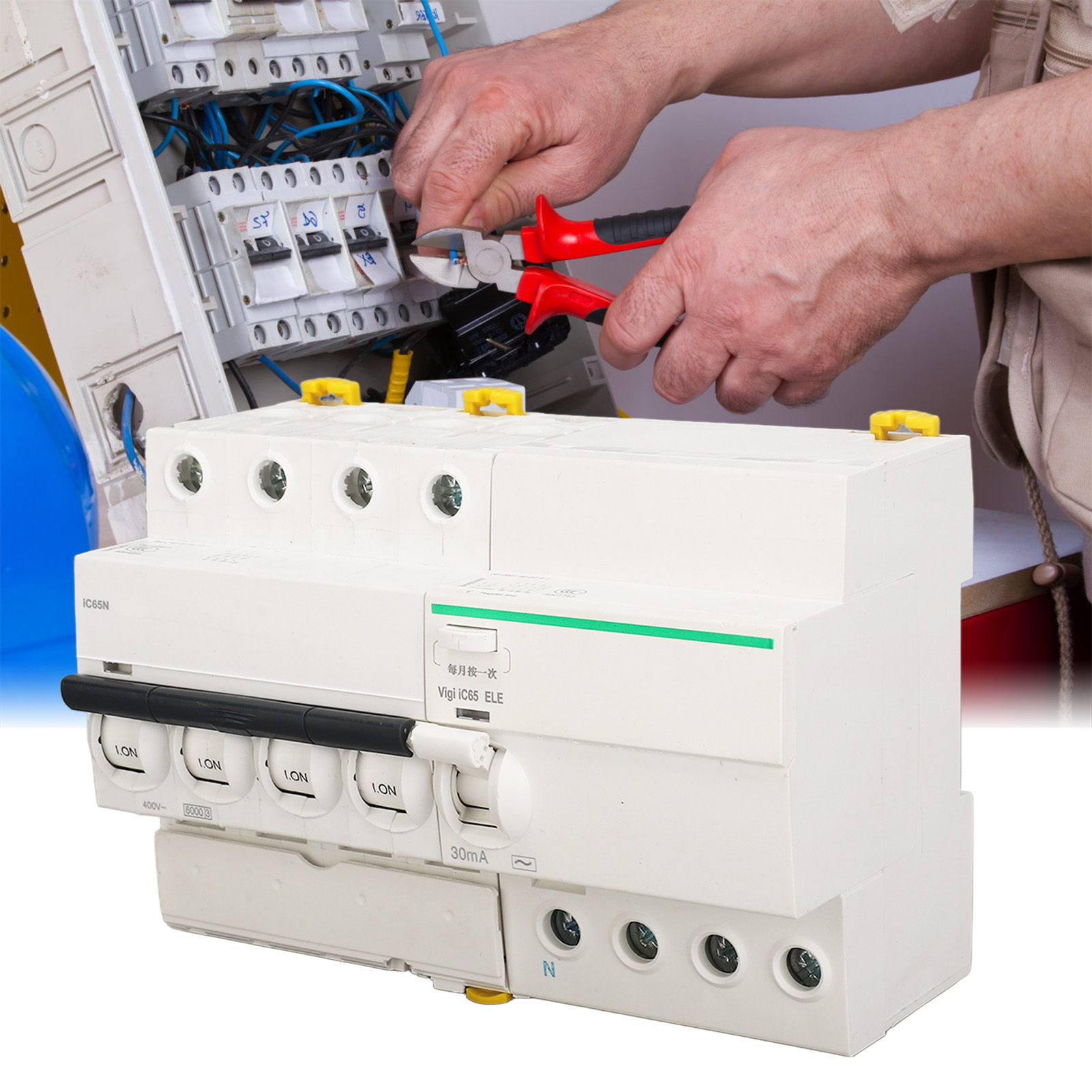 Ac400v Ic65n Leistungsschalter Mit Fehlerstromschutz 4p+n40a