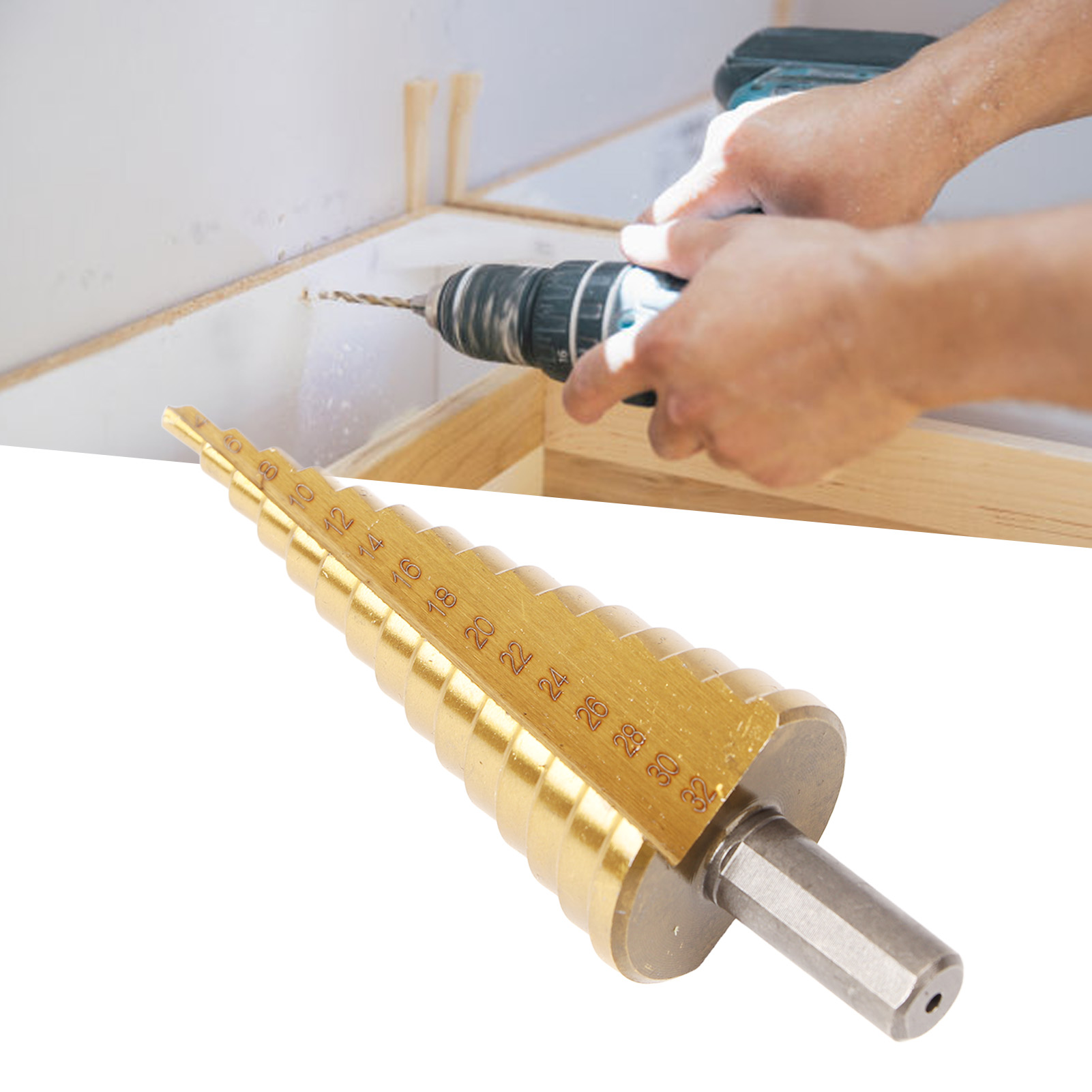 (4-32 Stufenbohrer Mit Sechskantschaft Und Gerader Nut)