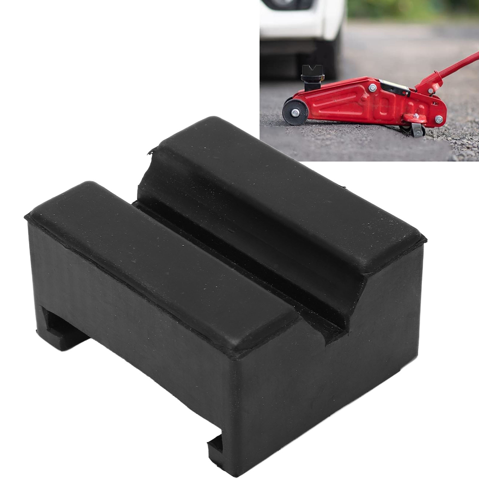 Zum Verkauf Stehen: Eine Universelle Gummiauflage Mit Quadratischem Schlitz Für Wagenheber, Ein Wagenheber-halterungsadapter, Ein Chassis-führungsschienenschutz Und Eine Schweißerschutzauflage.