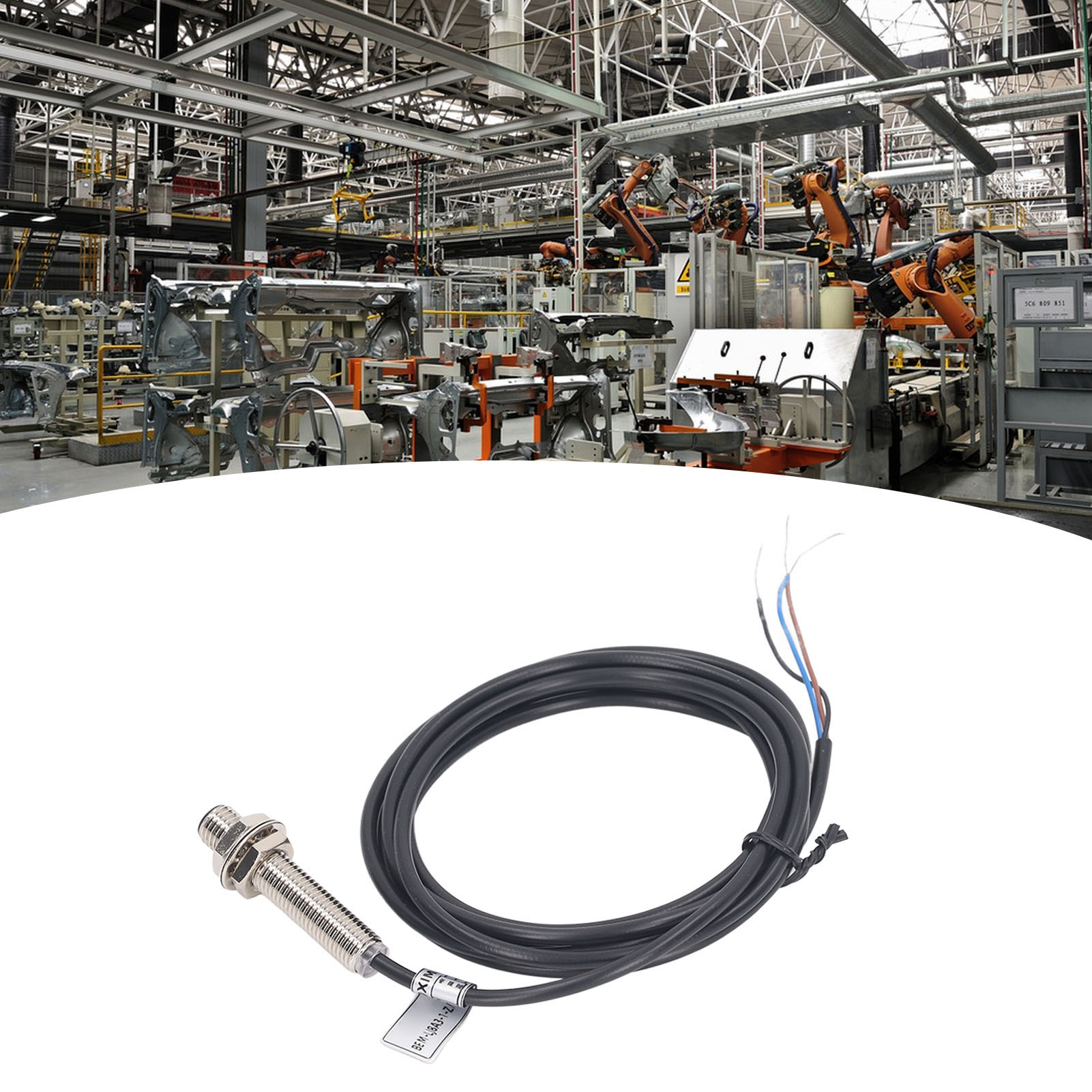 Berm@verkauft In 4er-packs: Bem-lj8a3-1-z/bx Induktiver Näherungsschalter Mit 8 Mm Durchmesser Flachem Kopf, Metallgehäuse, Normalerweise Offener (no) Dreidraht-npn-dc-kontakt, 6-36 V Dc, 1 Mm Erfassu
