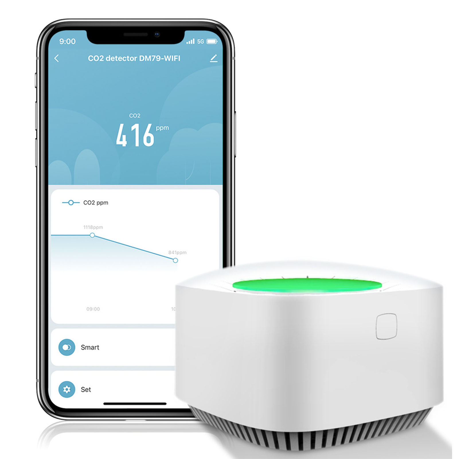 Dm79 Wifi Tuya App Kohlendioxiddetektor (co2-konzentrationsdetektor)