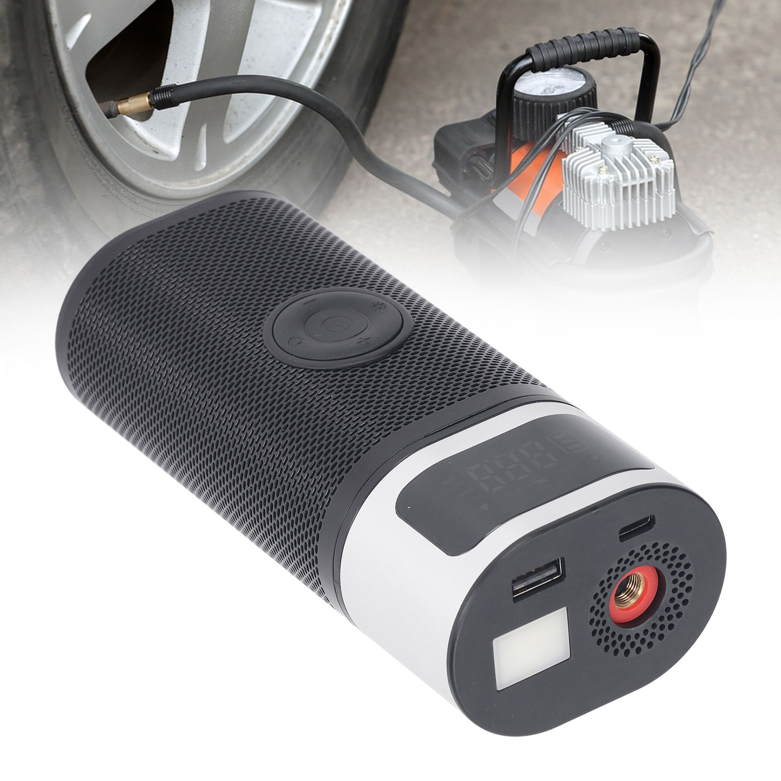 11,1-v-akku-reifenfüller, Verbesserter Tragbarer 6000-mah-luftkompressor, 150-psi-akku-elektro-luftpumpe Für Autoreifen, Automatische Aufpumpfunktion, Stopp-/sos-funktion, Notlicht. Geeignet Für Autos