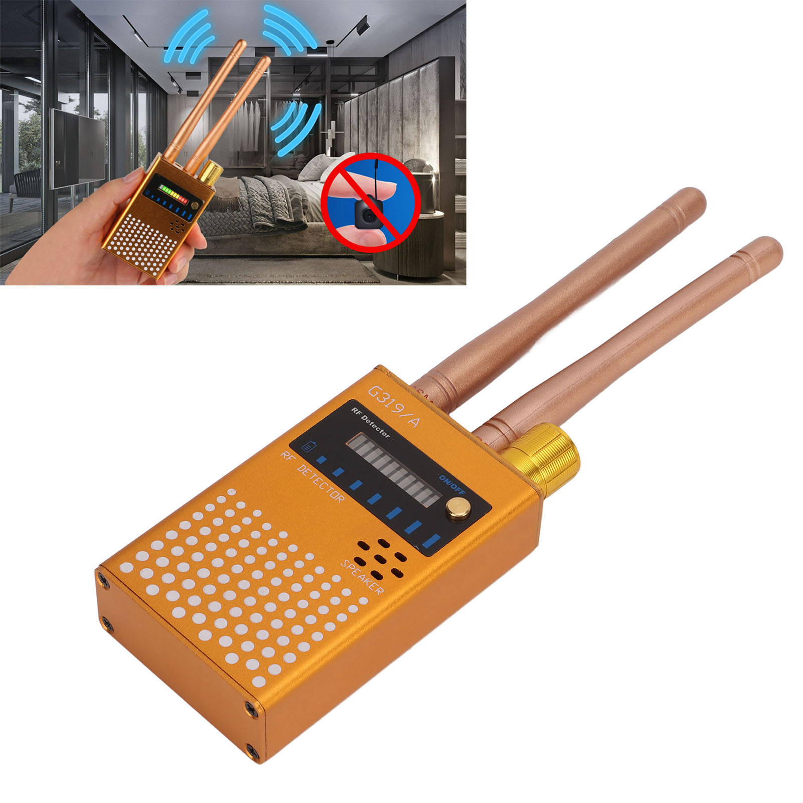 G319/a Detektor Für Versteckte Kameras, Drahtloser Dualantennen-signaldetektor Für Gps-tracker, Abhörgeräte, Kameradetektoren