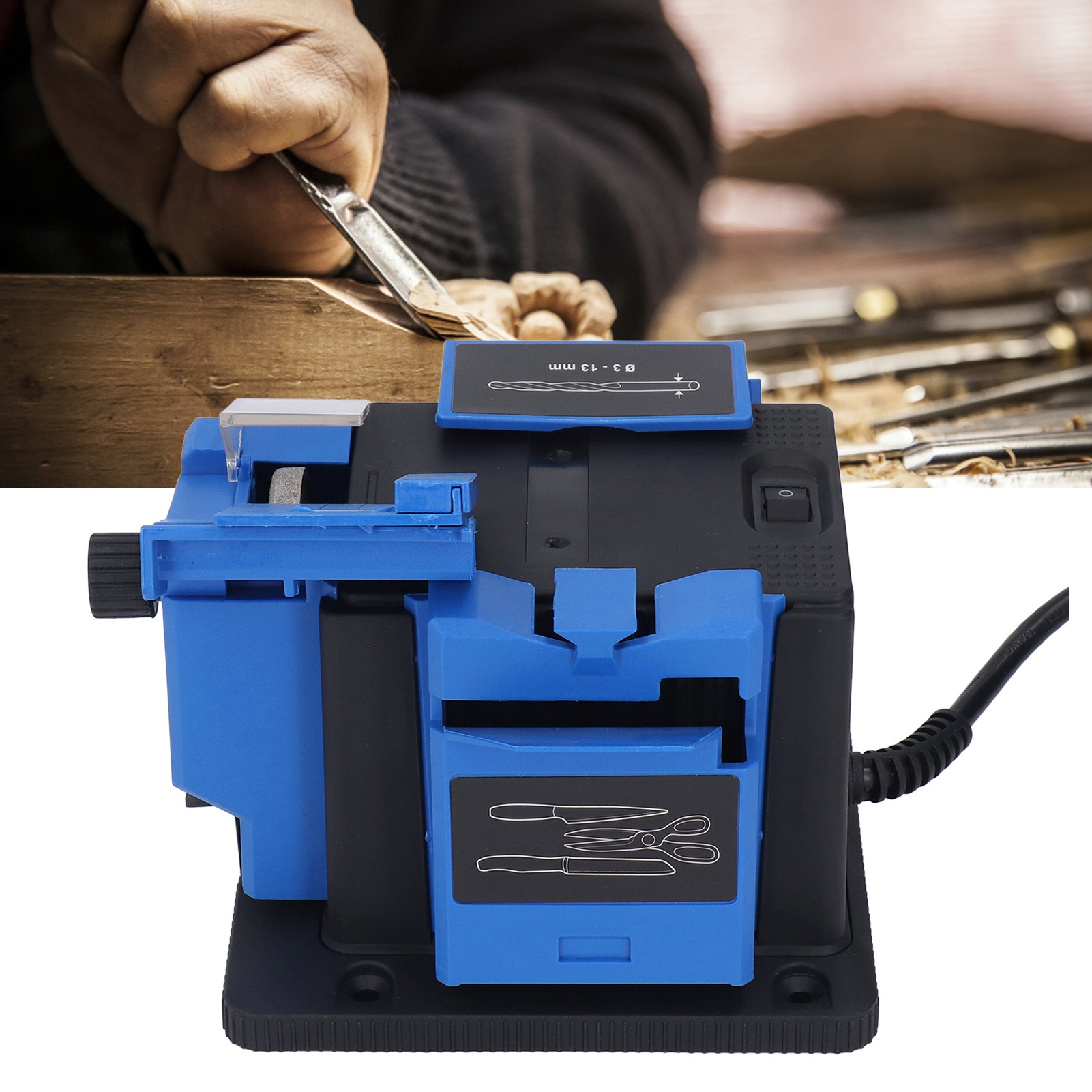 Elektrischer 65-w-bohrerschärfer, Multifunktionaler Bohrerschärfer Für Scheren, Universelles Schärfgerät, Europäischer Standard 220 V