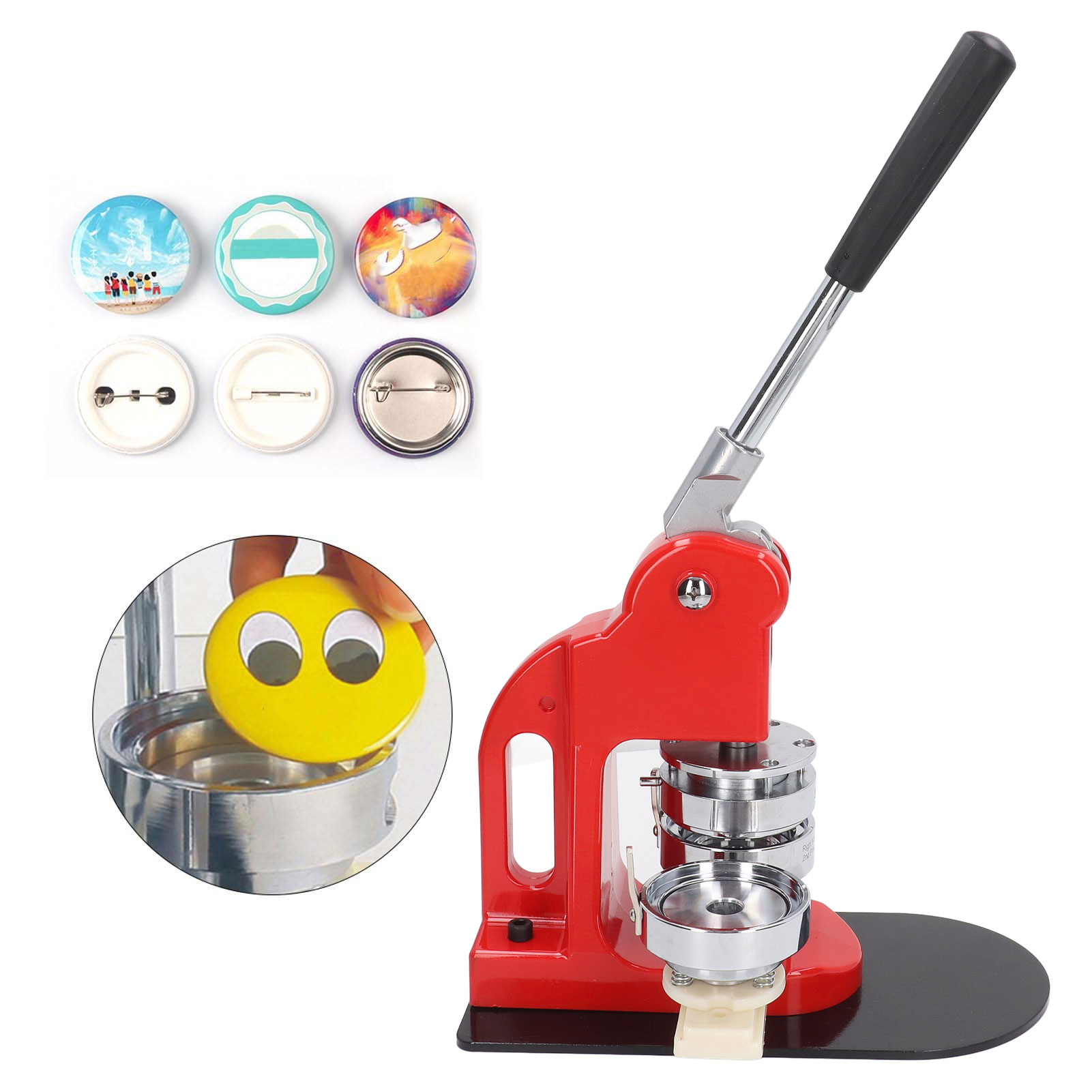 Knopfmaschine, Anstecknadelmaschine, Diy-pin-maschine Mit 100 Knopfteilen, Zauberbuch Und 32-mm-kreisschneider.