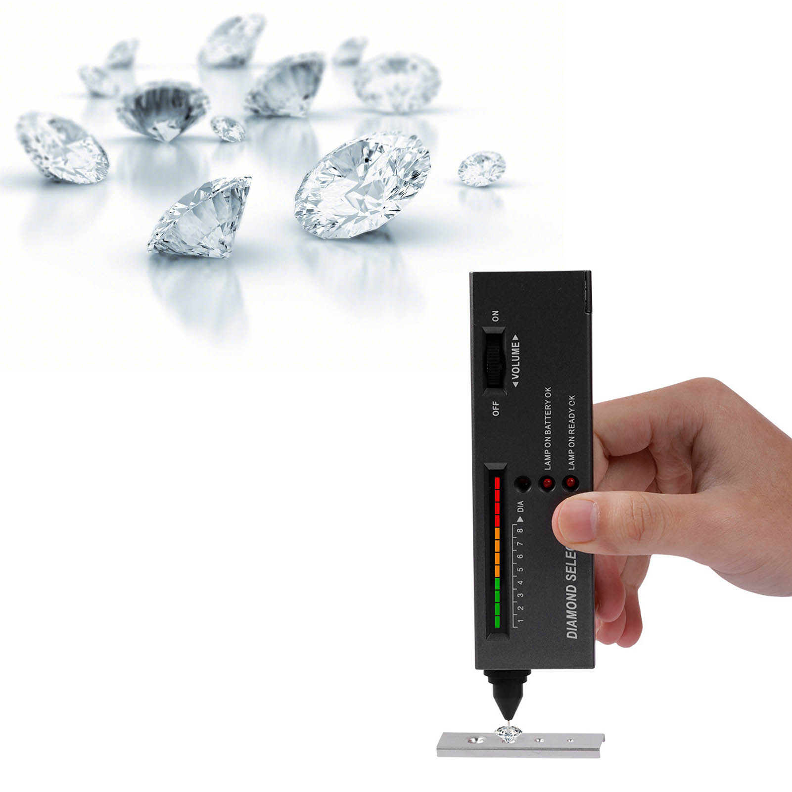 Wärmeleitfähigkeitsmessgerät Der Zweiten Generation, Diamantprüfgerät, Härteprüfgerät, Echtheitsprüfgerät Für Diamanten, Werkzeug Für Jadeit Und Kristall, Hochpräzises Diamantprüfgerät Mit 30-facher V