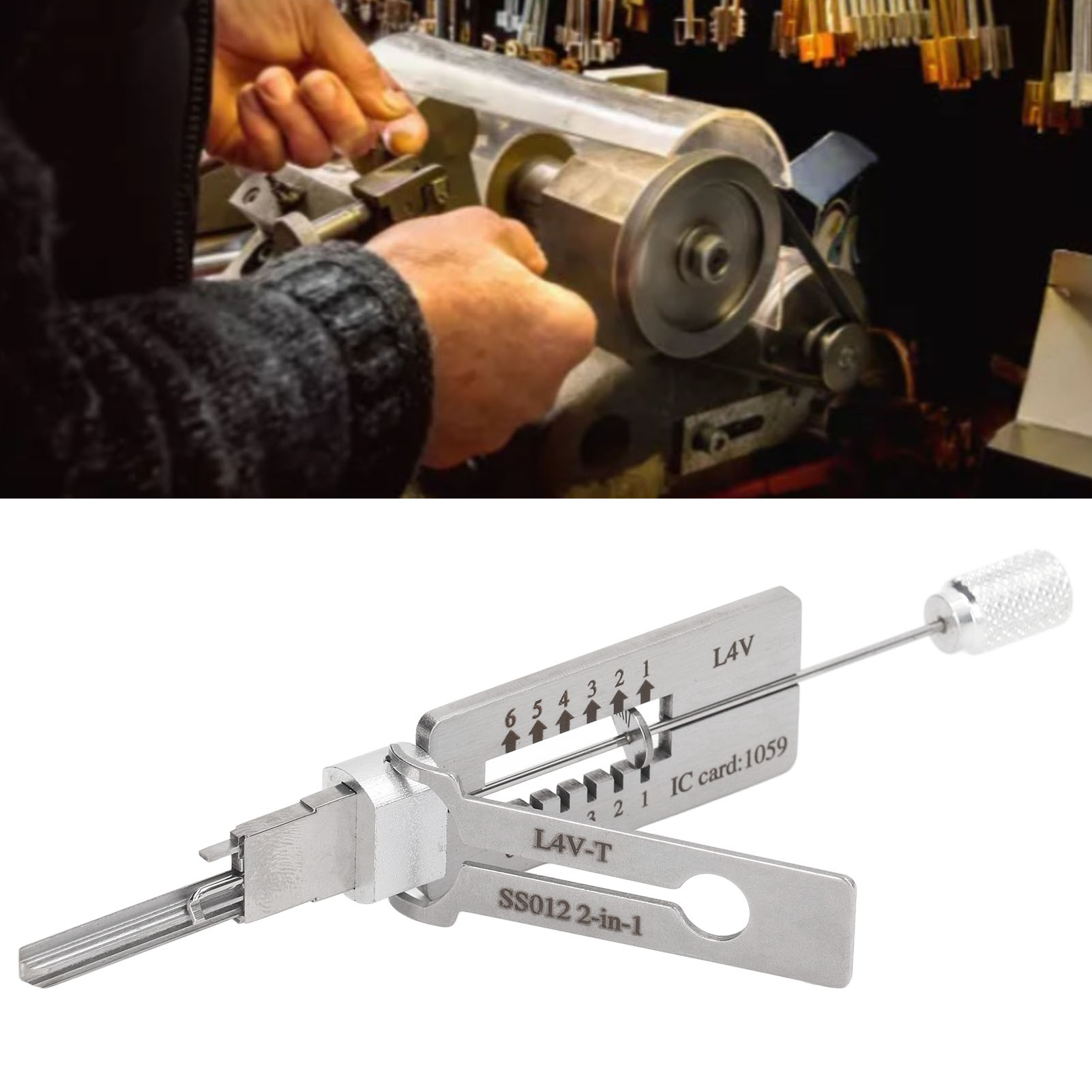 Werkzeuge Für Die Instandhaltung Und Reparatur Von Gebäuden, Präzisionsdecoder, Lee L4v-t 2-in-1 Haken- Und Pick-set, Handwerkzeuge.