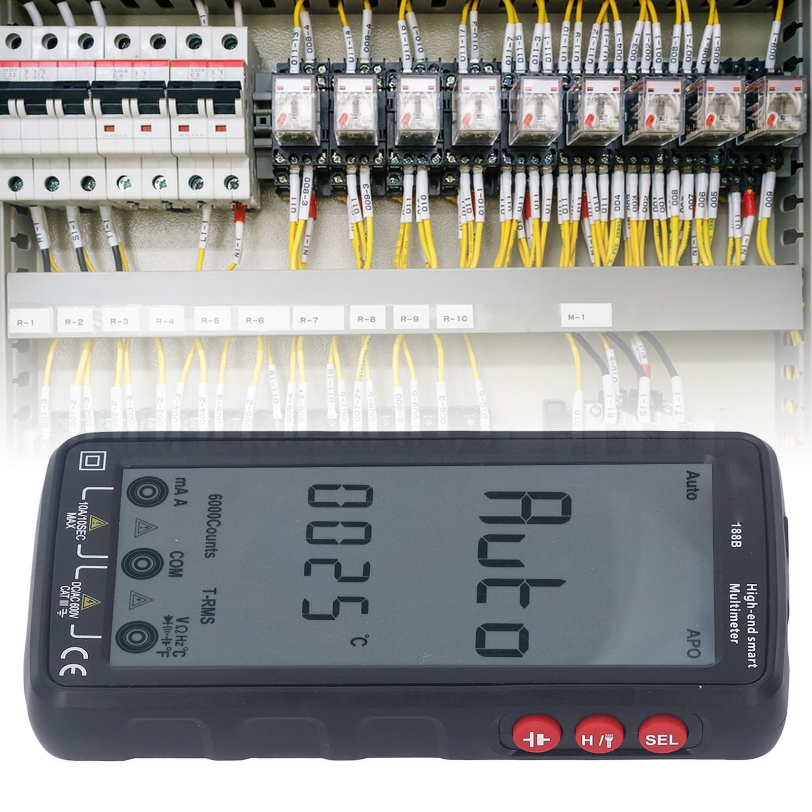 Extra Großes, Hochpräzises Digitalmultimeter 188b Mit Wlan, Wiederaufladbarem Usb-anschluss, Intelligenten Multifunktionen, Hitzebeständig, 1000 V Dc Oder 750 V Ac