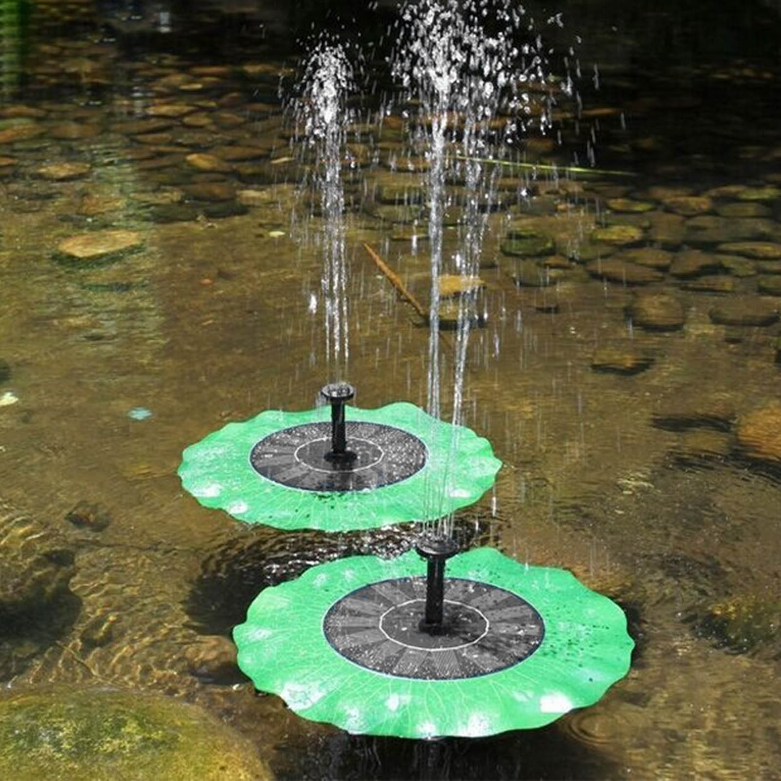 As01b Solar-wasserpumpe Lotusblatt-schwimmbrunnen
