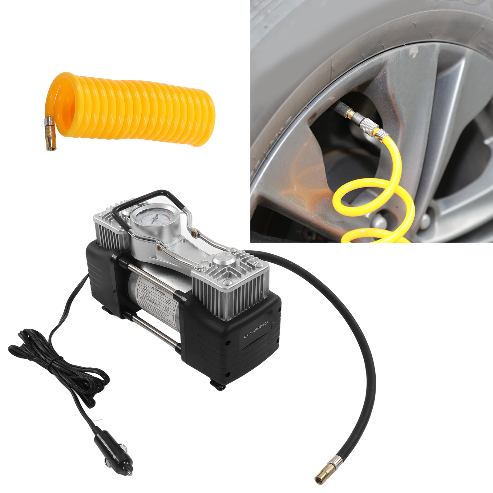 Tragbare Doppelzylinder-luftpumpe, 12 V Dc, 150 Psi