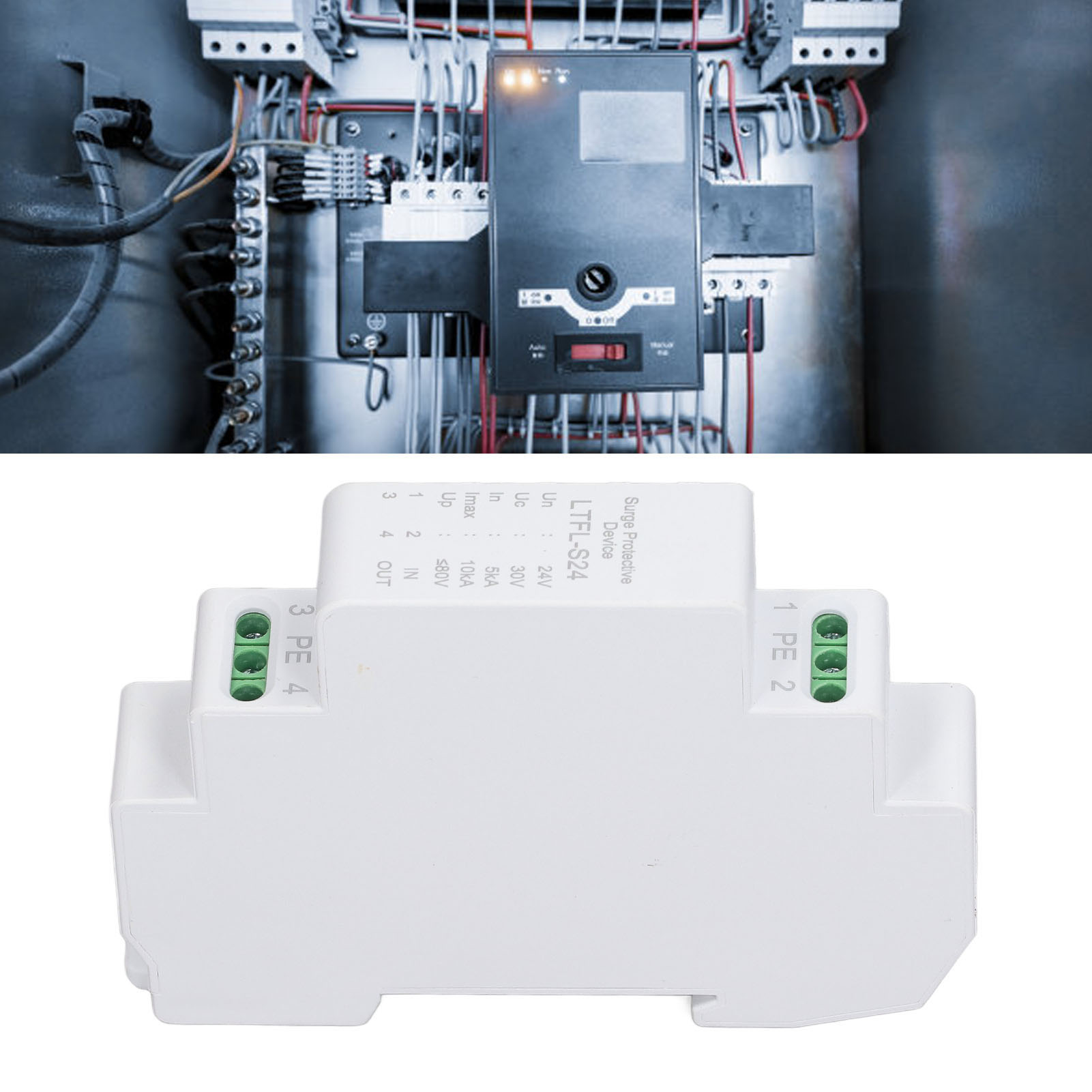 Ltfl-s24 24v Din-schienen-überspannungsschutzmodul, Rs232/rs485/rs422-steuersignal, 5-10 Ka Überspannungsschutz