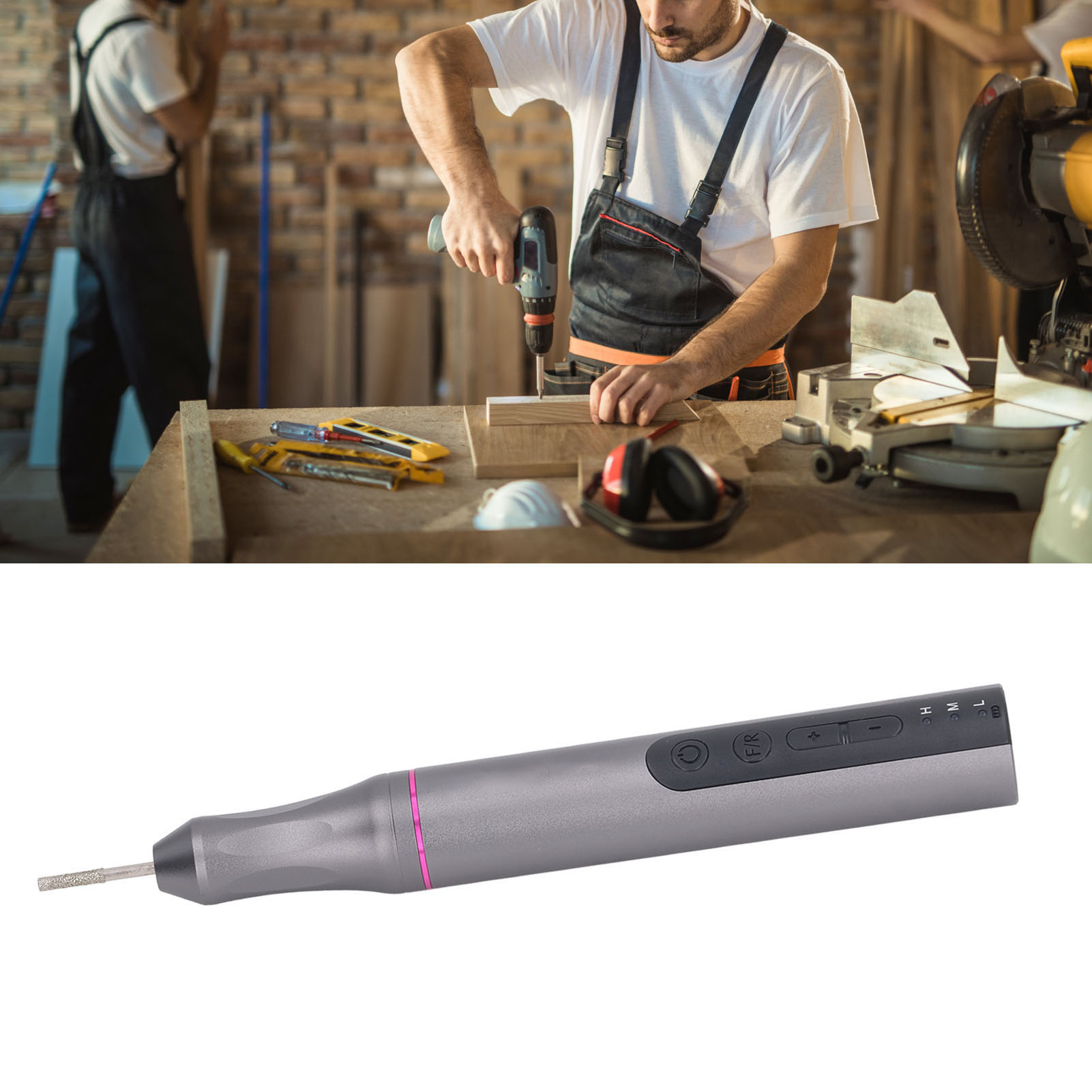 Dieser Smarte Elektrische Polierstift Eignet Sich Zum Polieren, Bohren, Gravieren Und Für Bastelarbeiten.