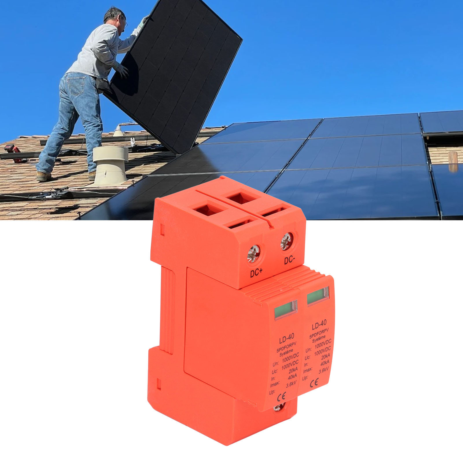Dc1000v 2p 20-40ka Photovoltaik-überspannungsschutz