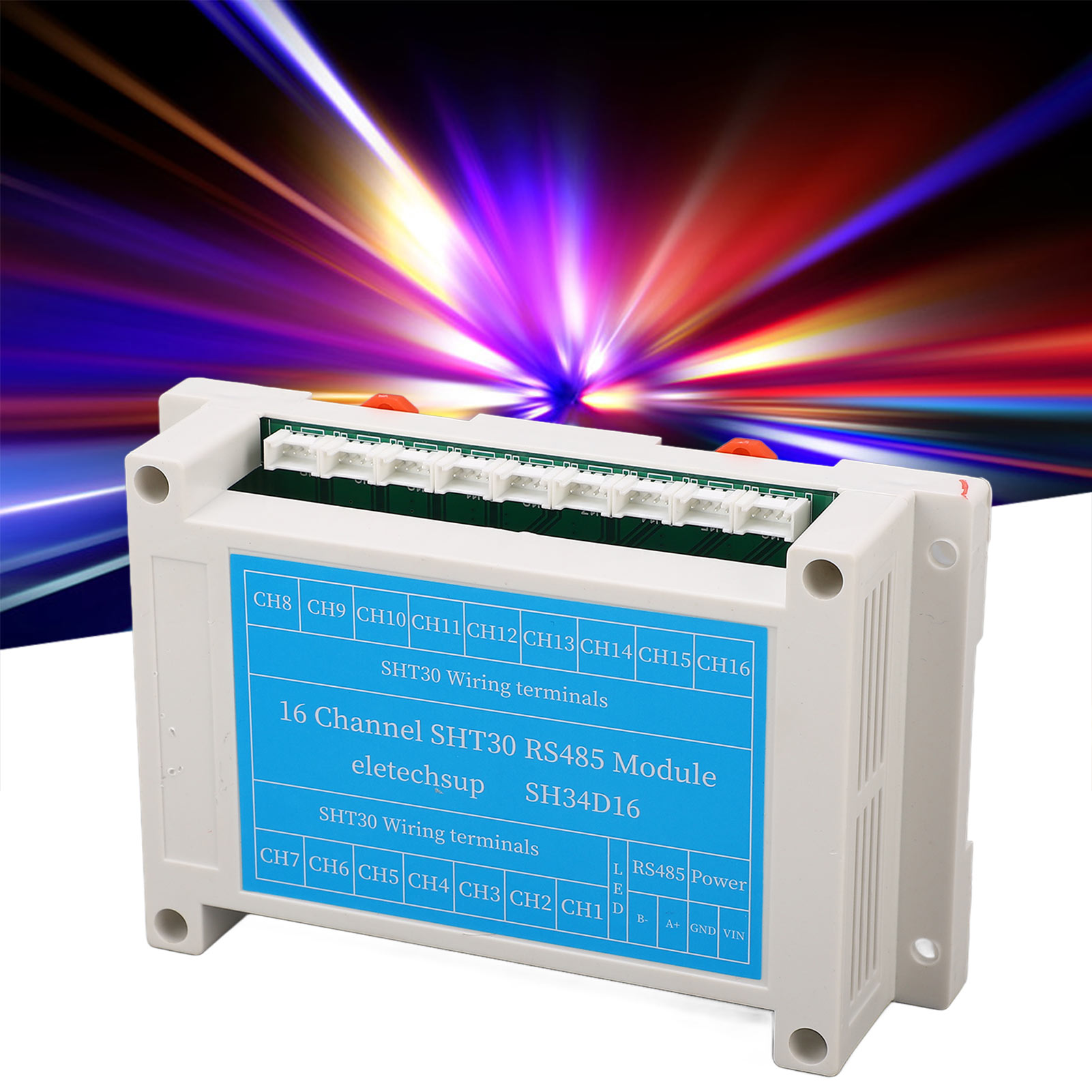 Modbus Rs485 Rtu 16-kanal-datenerfassungs- Und -steuerkarte Für Temperatur Und Feuchtigkeit, 830v Dc-netzteil