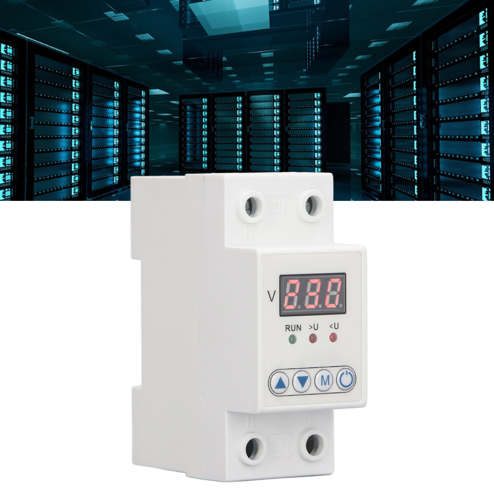 Chlt-40 Einstellbarer Ac230v-überspannungs- Und Unterspannungsschutz Mit Automatischer Rückstellung, Zeitgesteuertem Rückstellschalter, 2-poliger Led-anzeige, 40 A