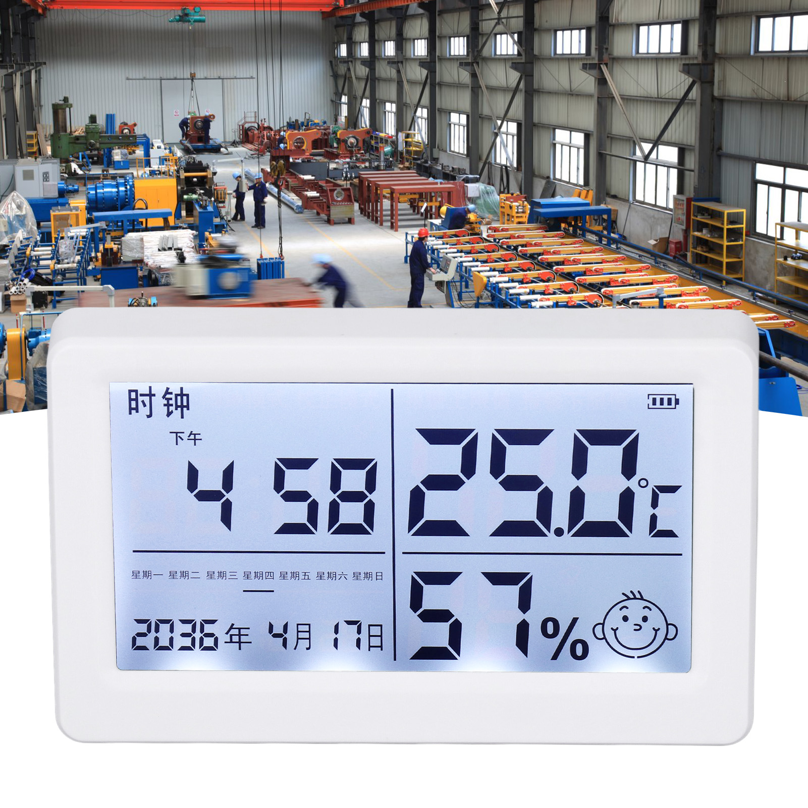 Lx8115 Thermometer Und Hygrometer Mit 4,5-zoll-display, Geeignet Für Labore, Industrie Und Haushalt, 5 V