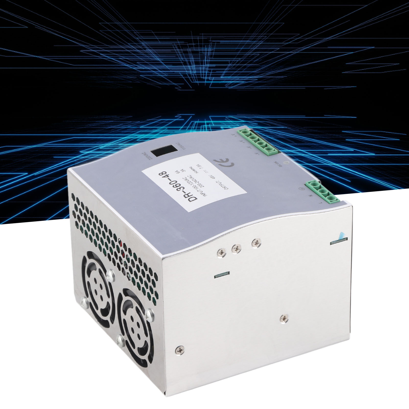 360-w-din-schienennetzteil, 100-120 V Ac/200-240 V Ac Ac-dc-wandler, 48 V Ausgang.