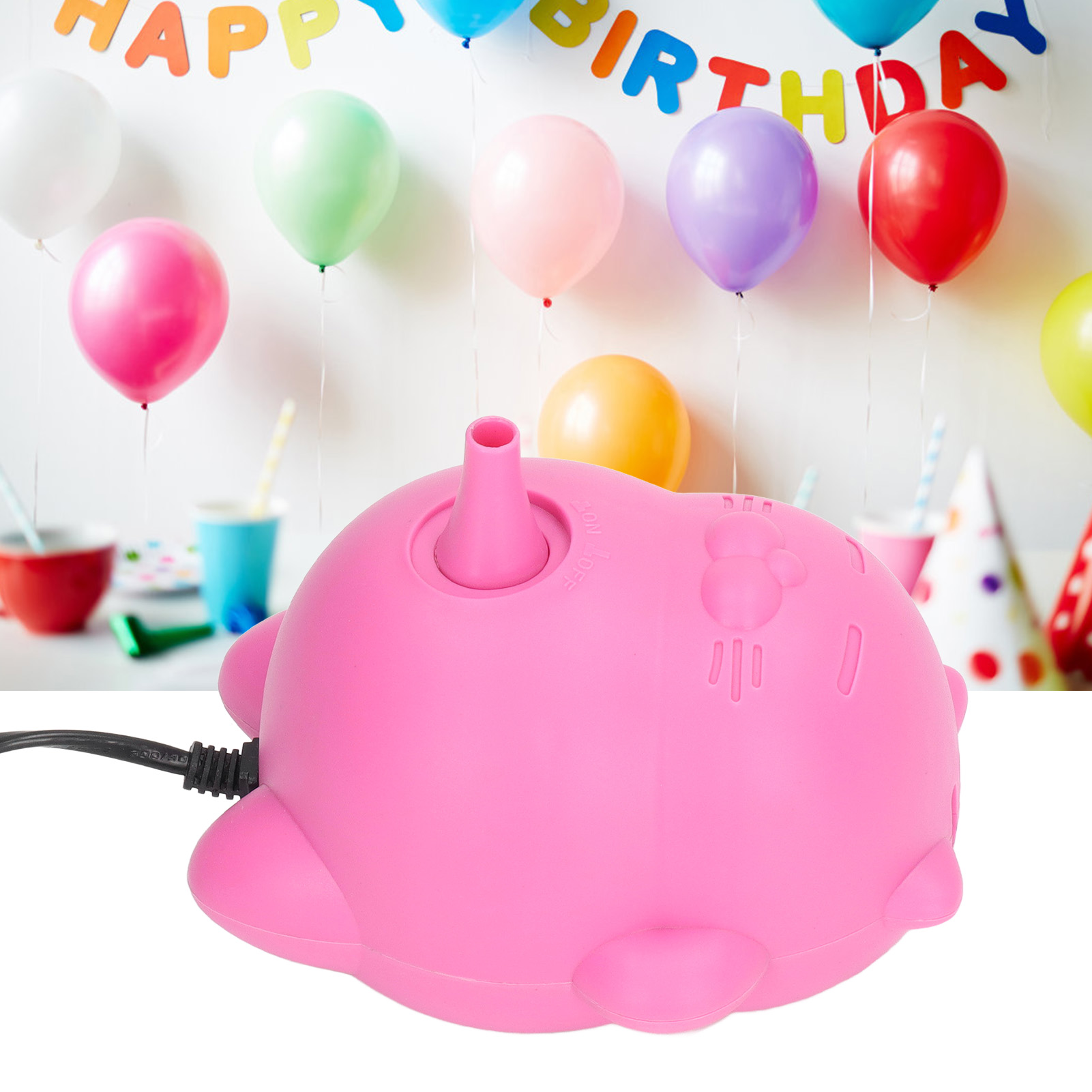 Elektrische Ballonpumpe Tk-709, Pink, Ballonmaschine, Luftpumpe, Partyzubehör, Europäischer Standard 220–240 V