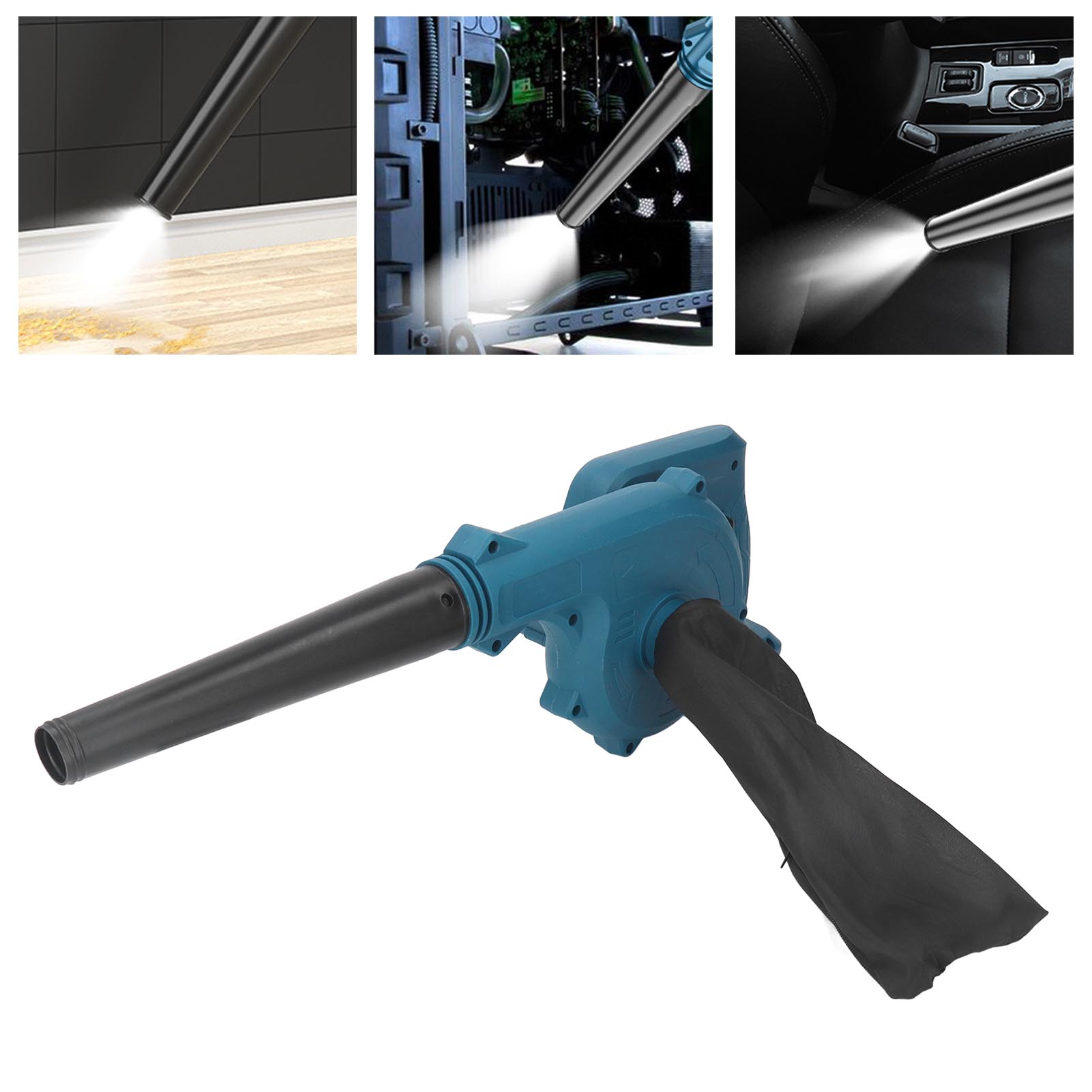 Haartrockner Mit Lithium-ionen-akku, Staubsauger, Kleiner Wiederaufladbarer Rußbläser, Leistungsstarker Kabelloser Laubbläser, Kompatibel Mit Makita 21v Elektrowerkzeugakkus.