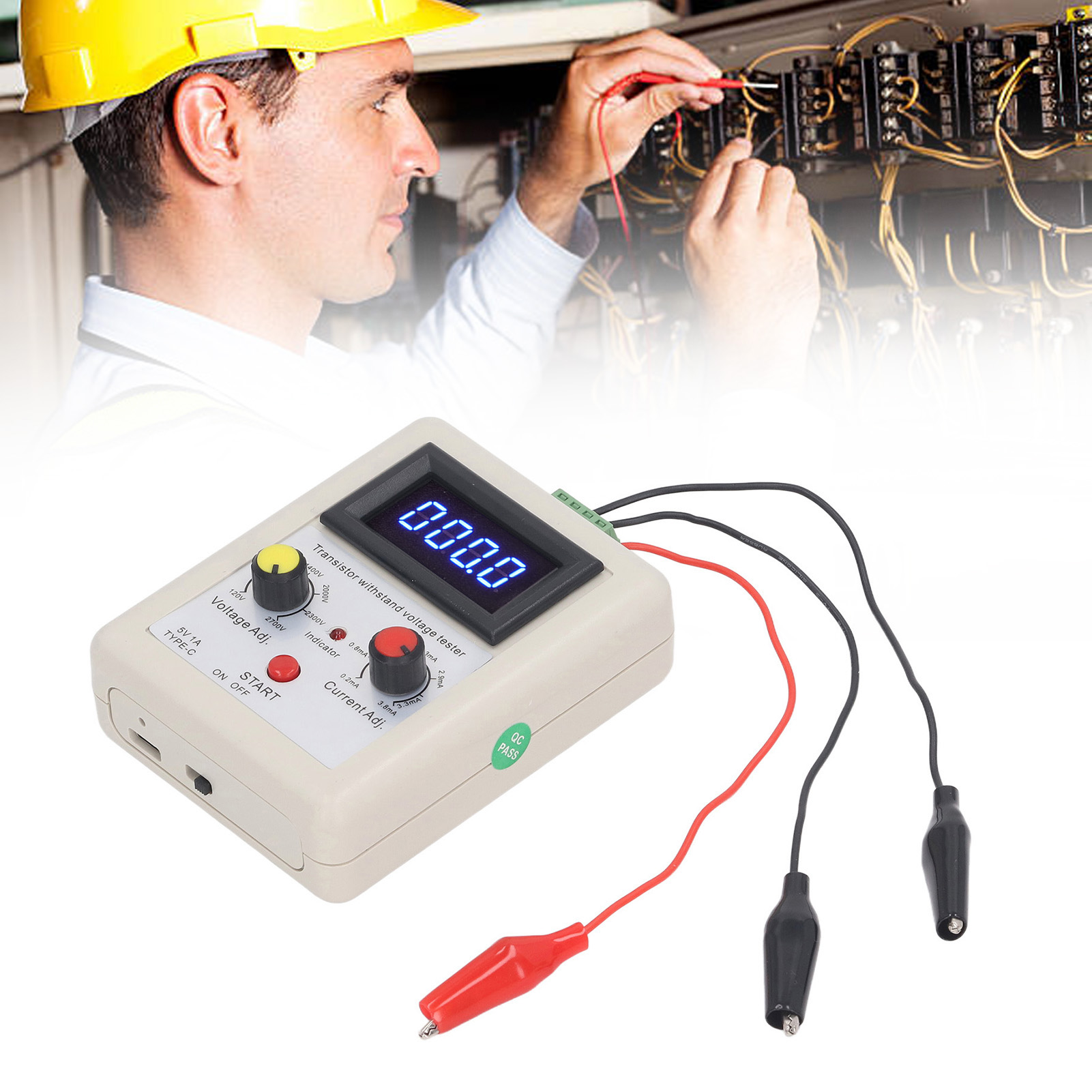 Spannungsprüfgerät 120v-2700v Für Igbt, Diode, Mosfet, Transistor, Digitales Voltmeter, Transistor-spannungsprüfgerät (blaue Anzeige).