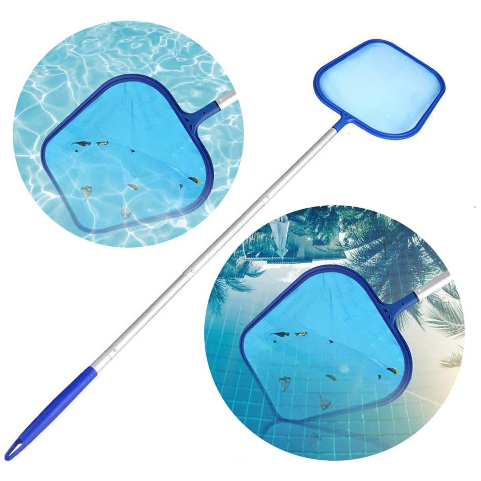 Pool-staubsauger- Und Skimmer-set, 5-teiliger, Abnehmbarer Aluminiumlegierungsstab, Zur Reinigung Von Aufstellpools, Whirlpools, Hot Tubs, Teichen Und Springbrunnen.