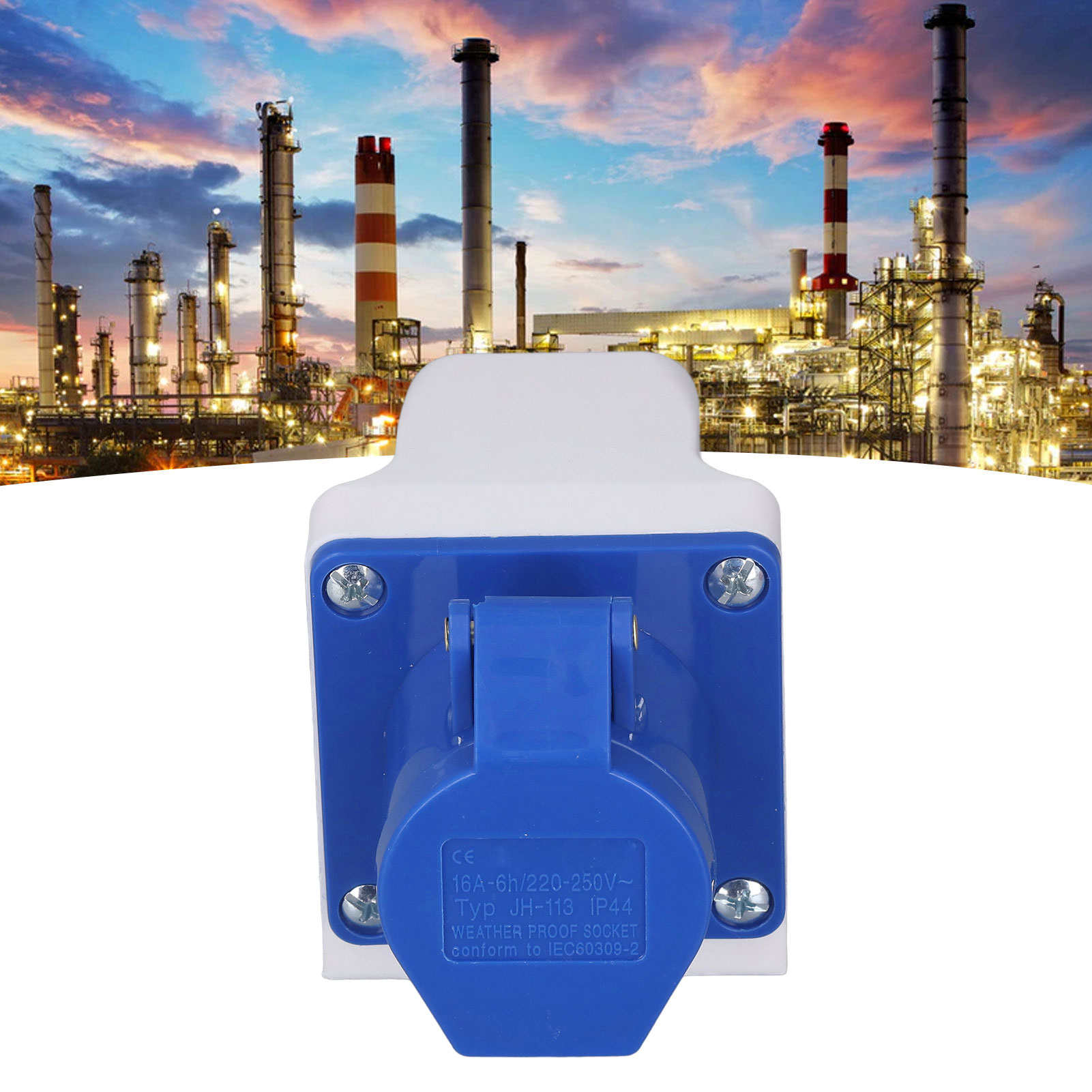 Verkauft Im 4er-pack: Wasserdichte Ip44-aufputz-industriesteckdose, 3-polig, 16 A, 220–250 V