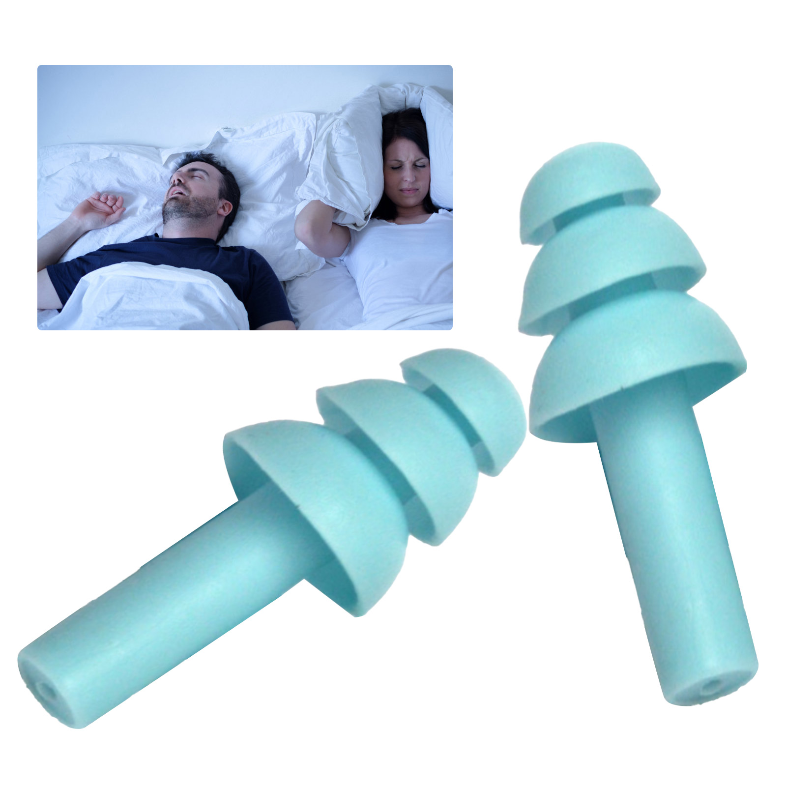 Blaue Schutzohrstöpsel, Geräuschdämpfende Ohrstöpsel, Schallisolierende Ohrstöpsel, Silikon-ohrstöpsel In Form Eines Weihnachtsbaums.