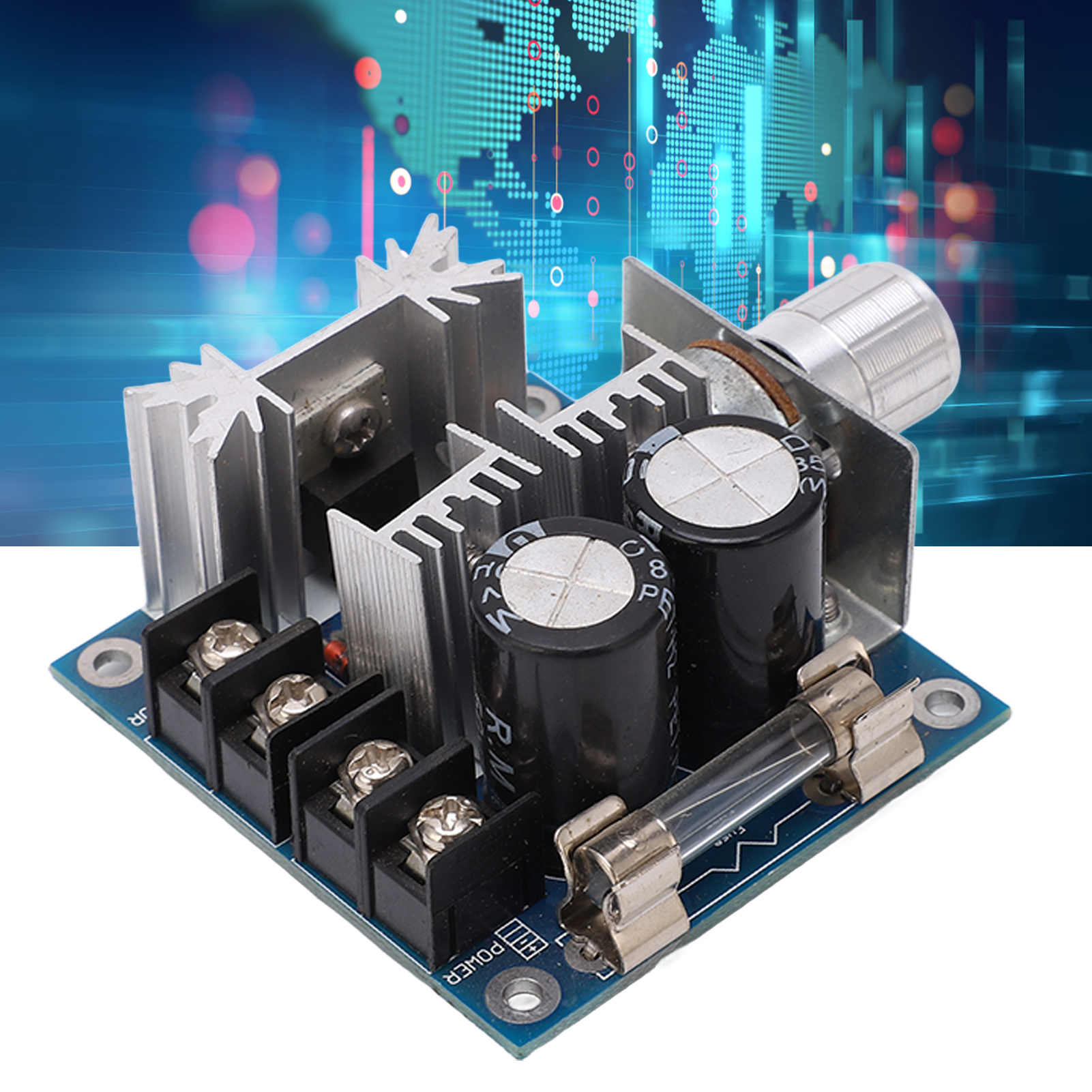 Drehzahlregler Für Gleichstrommotor, Dc 12-40v, Blau.