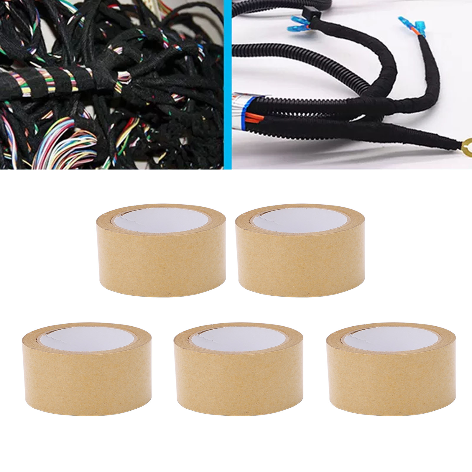 Verkauft In 5er-packs, Klebeschichtdicke: 0,13 Mm, Breite: 50 Mm, Gesamtlänge: 30 M, Wasserfreies Kraftpapierklebeband, Ökologisch Und Biologisch Abbaubar.