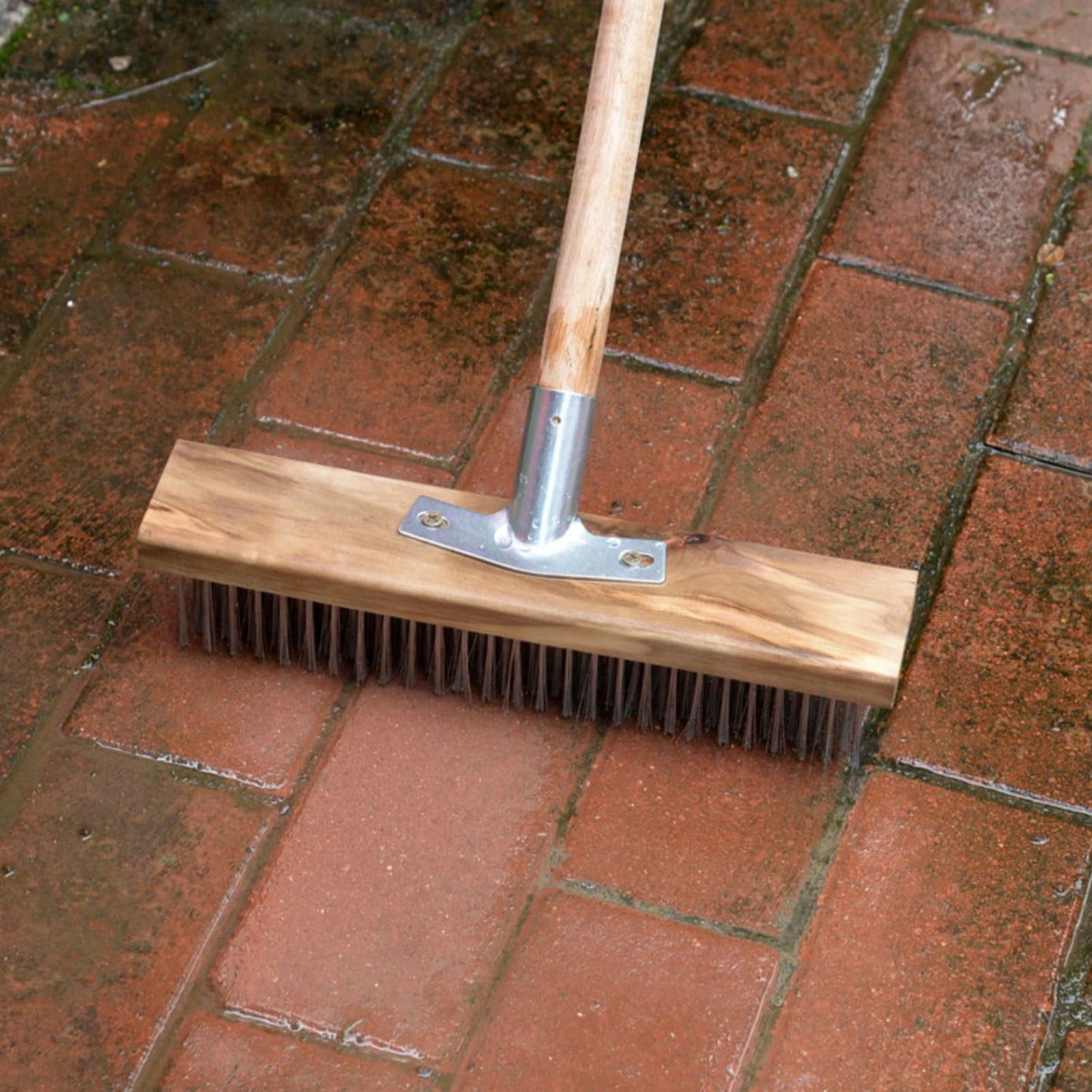 Robuste 30 Cm Lange Schleifbürste Für Raue Oberflächen Mit Edelstahlborsten. Ideal Für Große Terrassen, Gehwege, Treppen, Patios, Fliesen Und Beton. Griff Nicht Im Lieferumfang Enthalten.
