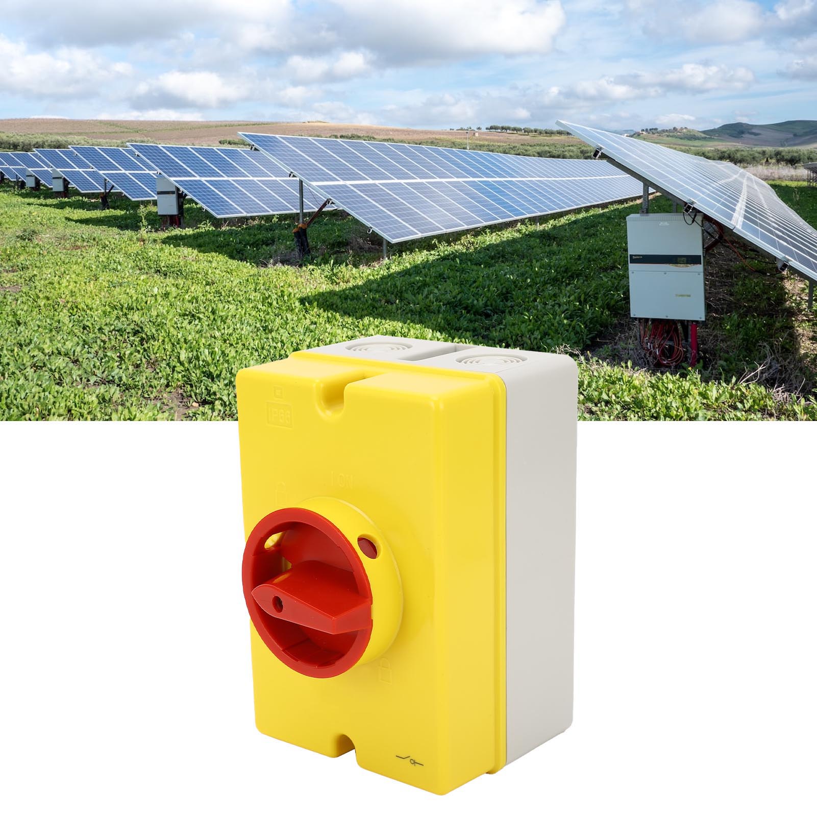 415 V Ac 4-poliger 25 A Photovoltaik-lasttrennschalter, Drehleistungsschalter, Universal-umschalter, Wasserdicht, Flammhemmend, Für Den Außenbereich