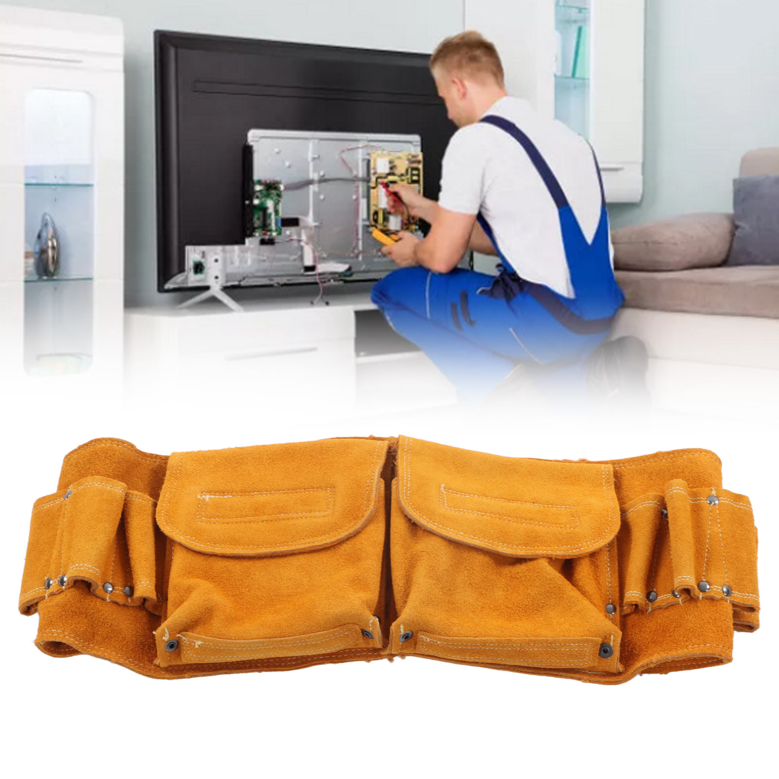 Werkzeugtasche Aus Leder Für Reparaturen Auf Baustellen In Großer Höhe