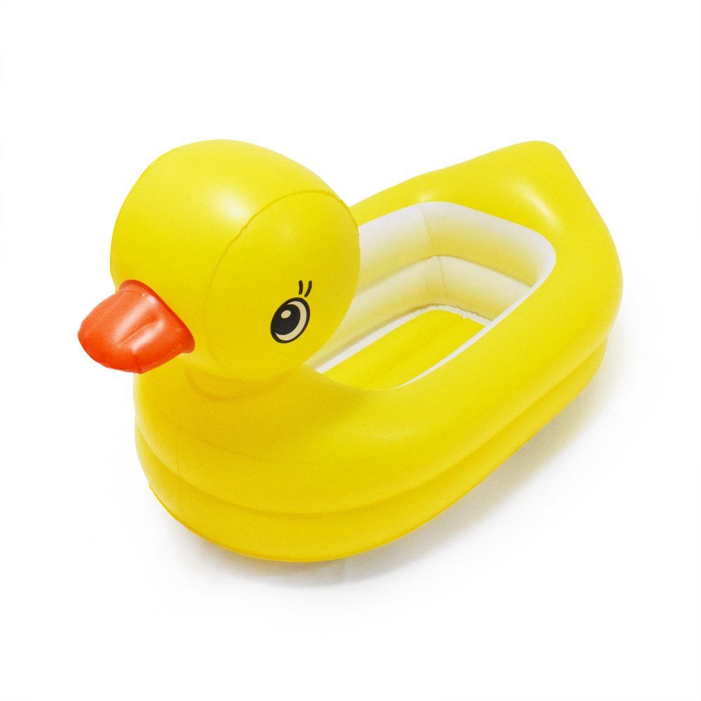 Aufblasbare Babybadewanne In Entenform, Tragbar, Für Säuglinge Und Kleinkinder, Aufblasbarer Minipool Mit Eingebauter Dusche, Für Jungen Und Mädchen.