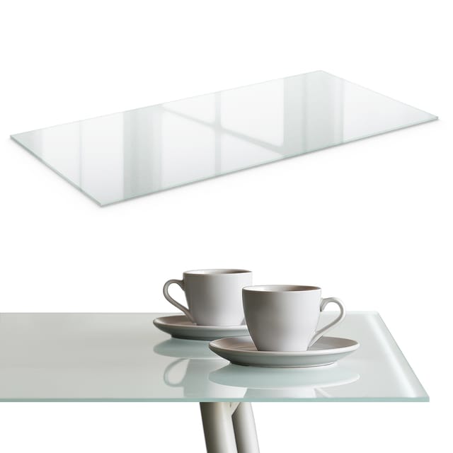 Tischplatte Glas - Frosted Glasplatte - Glasscheibe - Beistelltisch - Couchtisch - Für Wohnzimmertisch - Glas Für Möbel - Kaffeetisch 100x50 Cm