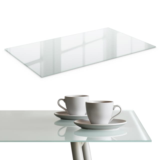 Tischplatte Glas - Frosted Glasplatte - Aus Hartglas Für Balkon Terrasse - Glasplatte Für Terrassentisch - Garten Tischplatte 100x60 Cm