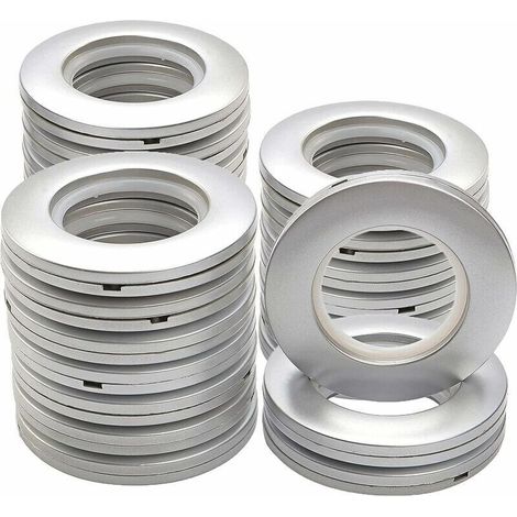 20 Stück Duschvorhangringe, Ösen Für Vorhänge, Gleitende Ösen Für Fenster- Und Duschvorhänge, Wohnaccessoires Dekoration (silber)