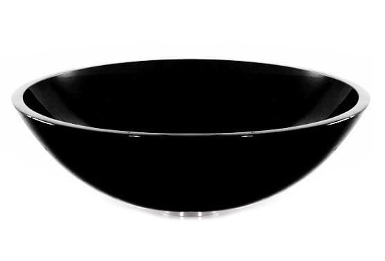 Aufsatzwaschbecken Glas Schwarz 42x42x14 Cm