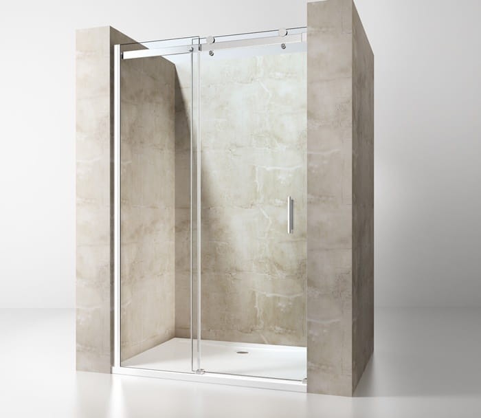 Schiebe-duschtür Chrom, 8 Mm Glas 100x195 Cm