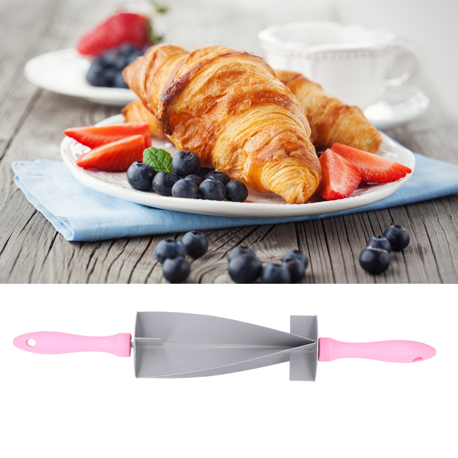 Verstellbares Rollenschneider-set, Schneidwerkzeuge, Tortendekorationsutensilien, Multifunktionales Brotmesser, Croissant-nudelholz