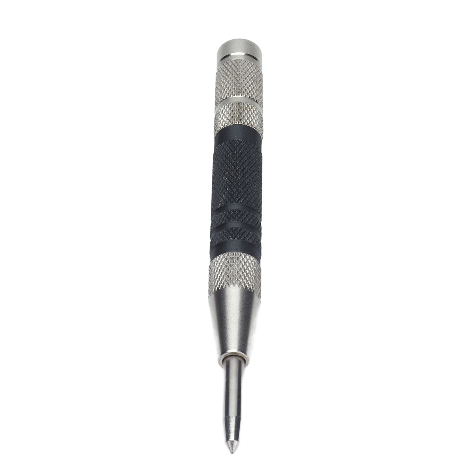 Automatischer Zentrierstempel, Glasbrecher, Automatischer Zentrierstempel, 155 Mm Holzbearbeitungsstempel, Silber-schwarzer Zentrierstempel.