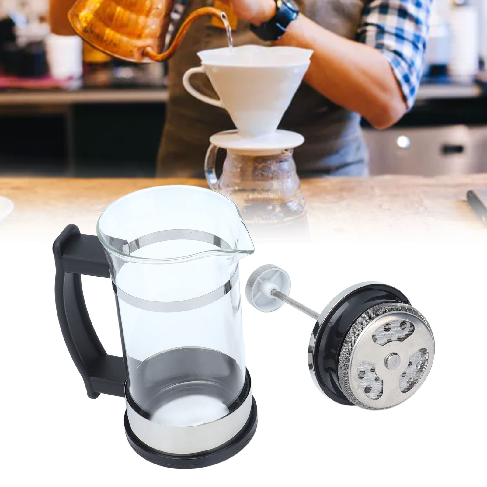 350-ml-stempelkaffeemaschine, Filterkaffeemaschine Für Langsames Brühen, Manuelle Stempelkaffeemaschine Für Den Hausgebrauch, Französische Filterkaffeemaschine.