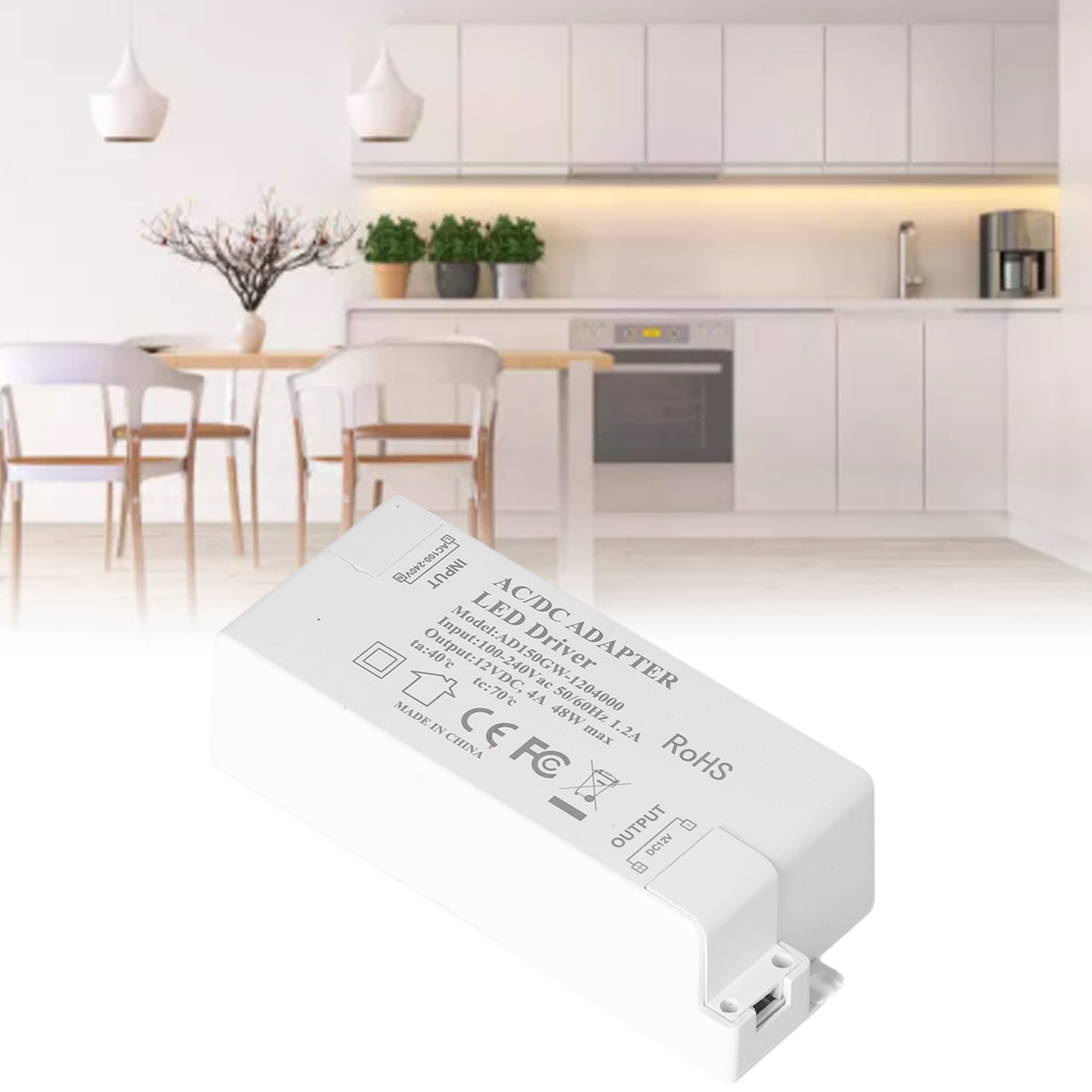 12v Dc 4a 48w Led-treiber-transformator, 100-240v Ac-netzteil Für Diy-beleuchtung