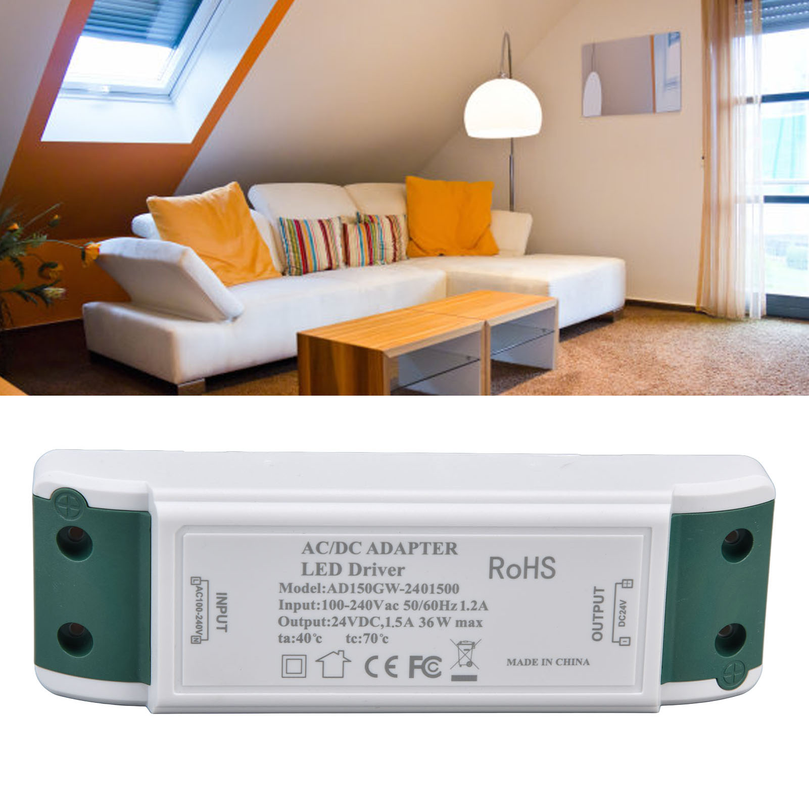 24v Dc, 1,5a, 36w Led-transformator 24v Konstantstrom-led-treiber.