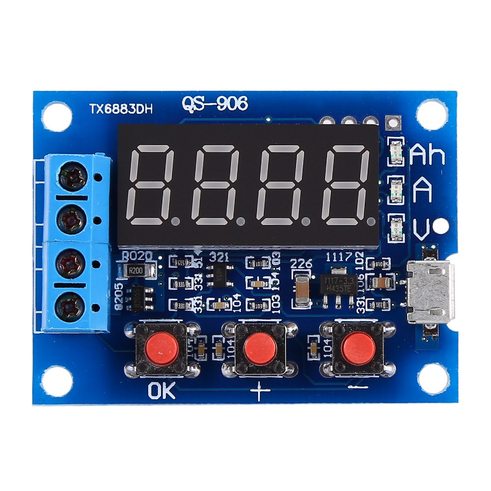 Zh-18650 Batterietester, Blauer Knopf